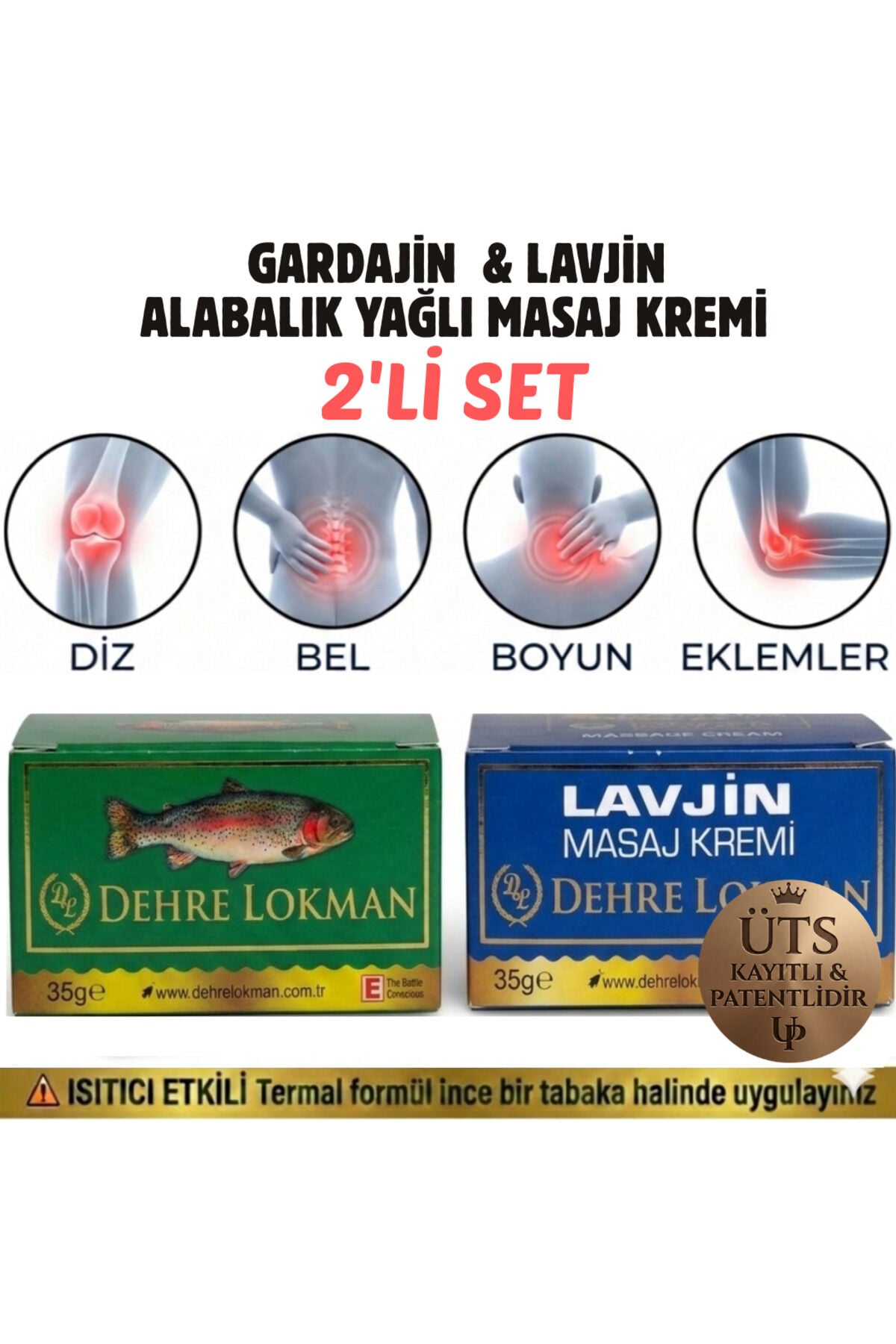 Gardajin ve Lavjin Alabalık Yağlı Masaj Kremi 2'li Set (35 gr x 2)
