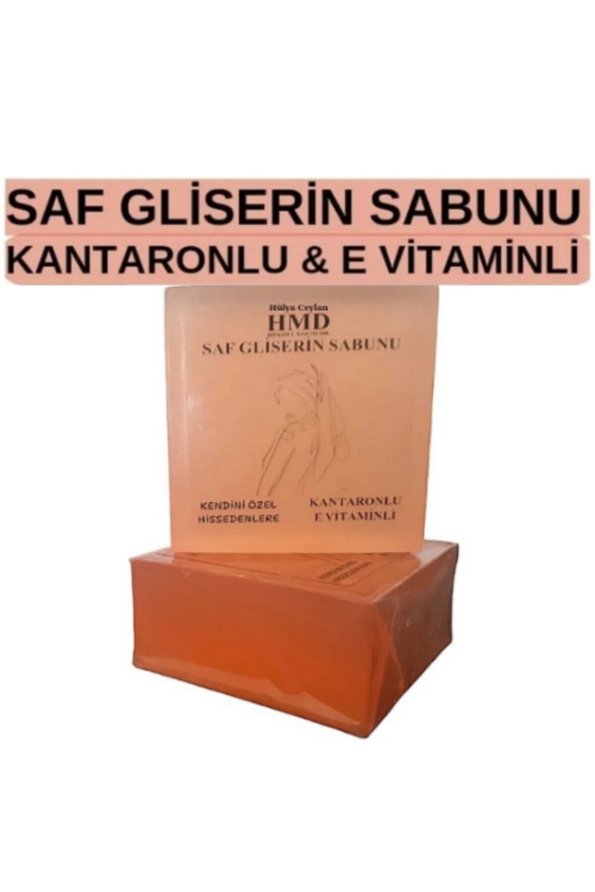 Saf Gliserin Sabunu 120 gr-Kantaronlu E Vitaminli Besleyici,Nemlendirici Doğal Şeffaf Gliserin Sabun