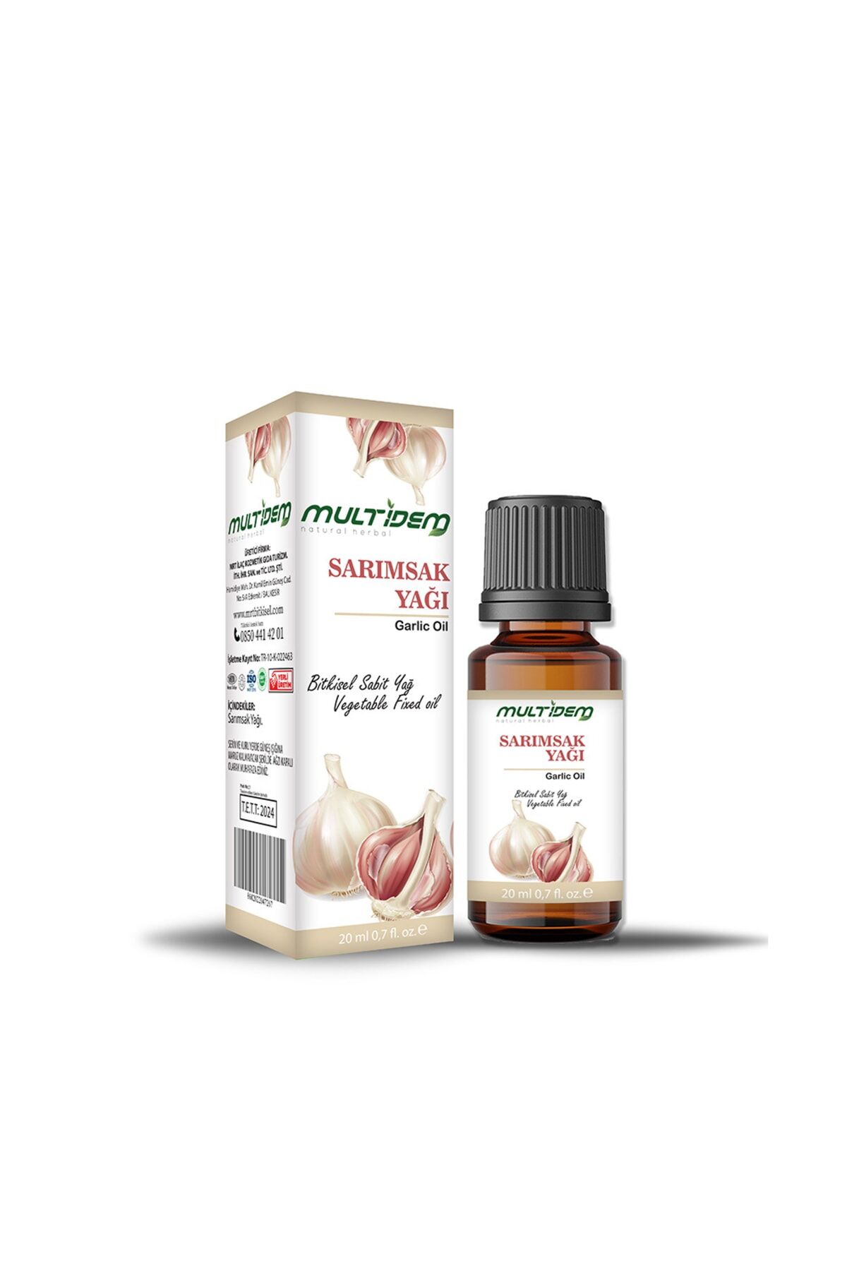 Doğal Sarımsak Sabit Bitkisel Yağı 20 ml | Doğal Sabit Yağ, Güçlü Saç Kökü Besleyici, Saç Dökülme Karşıtı ve Canlandırıcı Bakım Yağı
