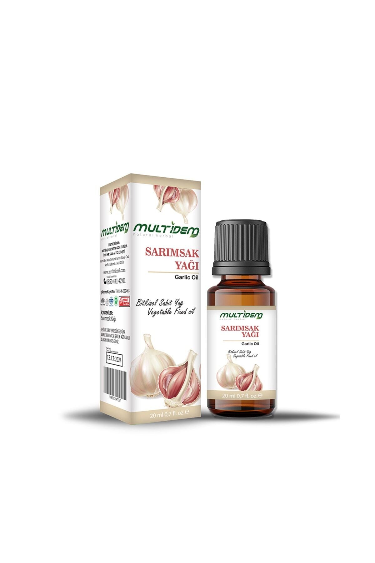 Doğal Sarımsak Sabit Bitkisel Yağı 20 ml | Doğal Sabit Yağ, Güçlü Saç Kökü Besleyici, Saç Dökülme Karşıtı ve Canlandırıcı Bakım Yağı
