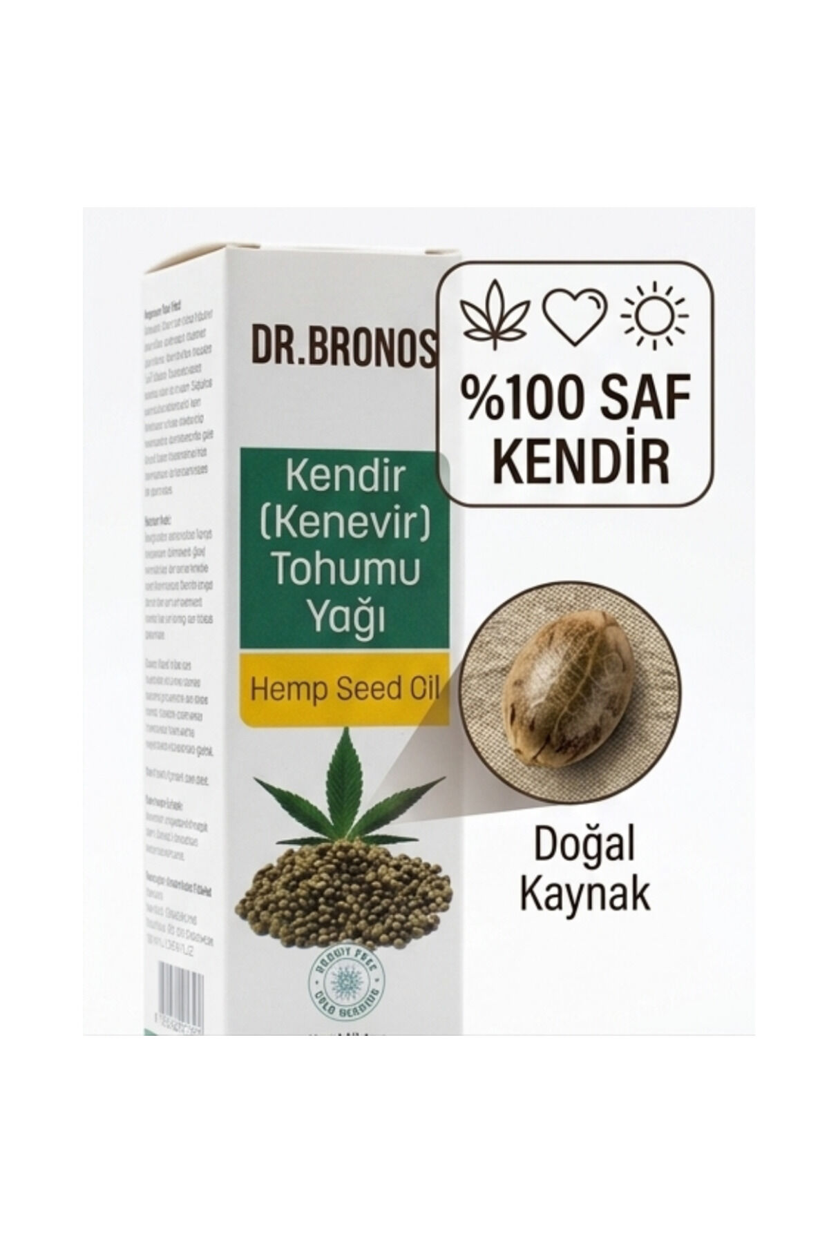 %100 Saf Kenevir Tohumu Yağı 100 ml Soğuk Pres Doğal Kaynak Cam Şişe | Saf ve Katkısız Kendir Yağı
