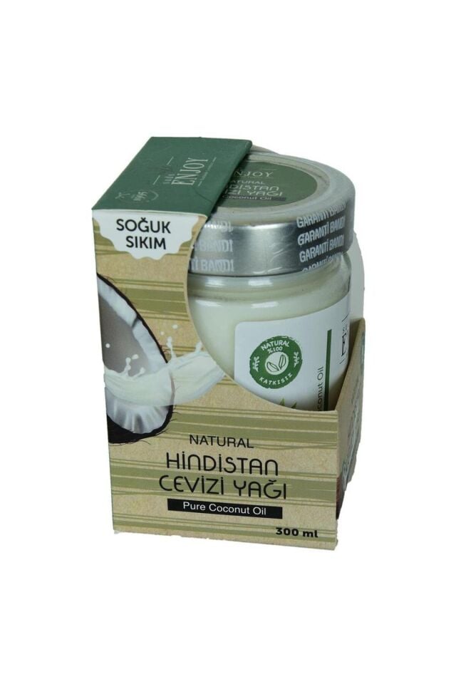 Saf Hindistan Cevizi Yağı Soğuk Sıkım Cam Kavanoz 300 gr | %100 Saf Doğal Bitkisel Sabit Yağ, Yoğun Besleyici, Nemlendirici, Cilt, Saç ve Vücut Bakım Yağı
