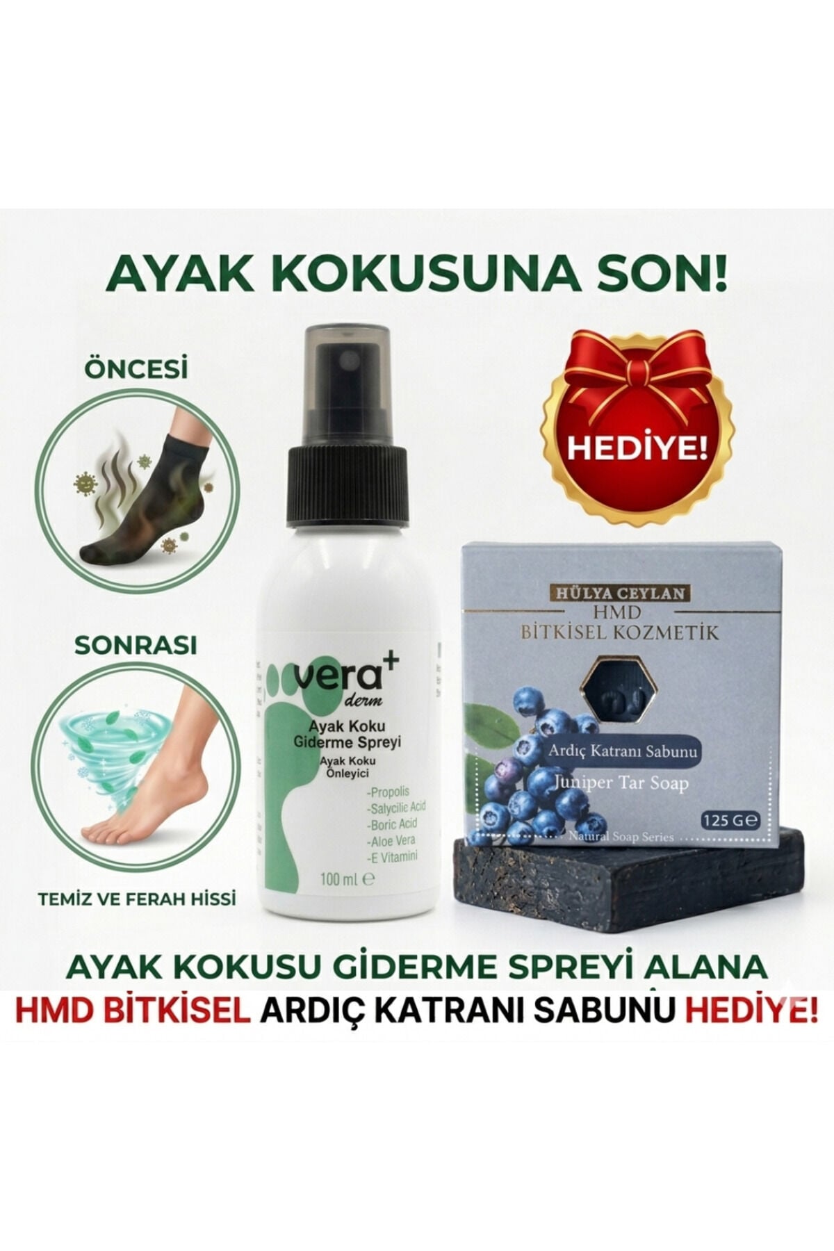 Ayak Koku Önleyici ve Terleme Karşıtı Sprey 100 ml | Ferahlatıcı, Nemlendirici ve Ayakkabı Koku Giderici Sprey