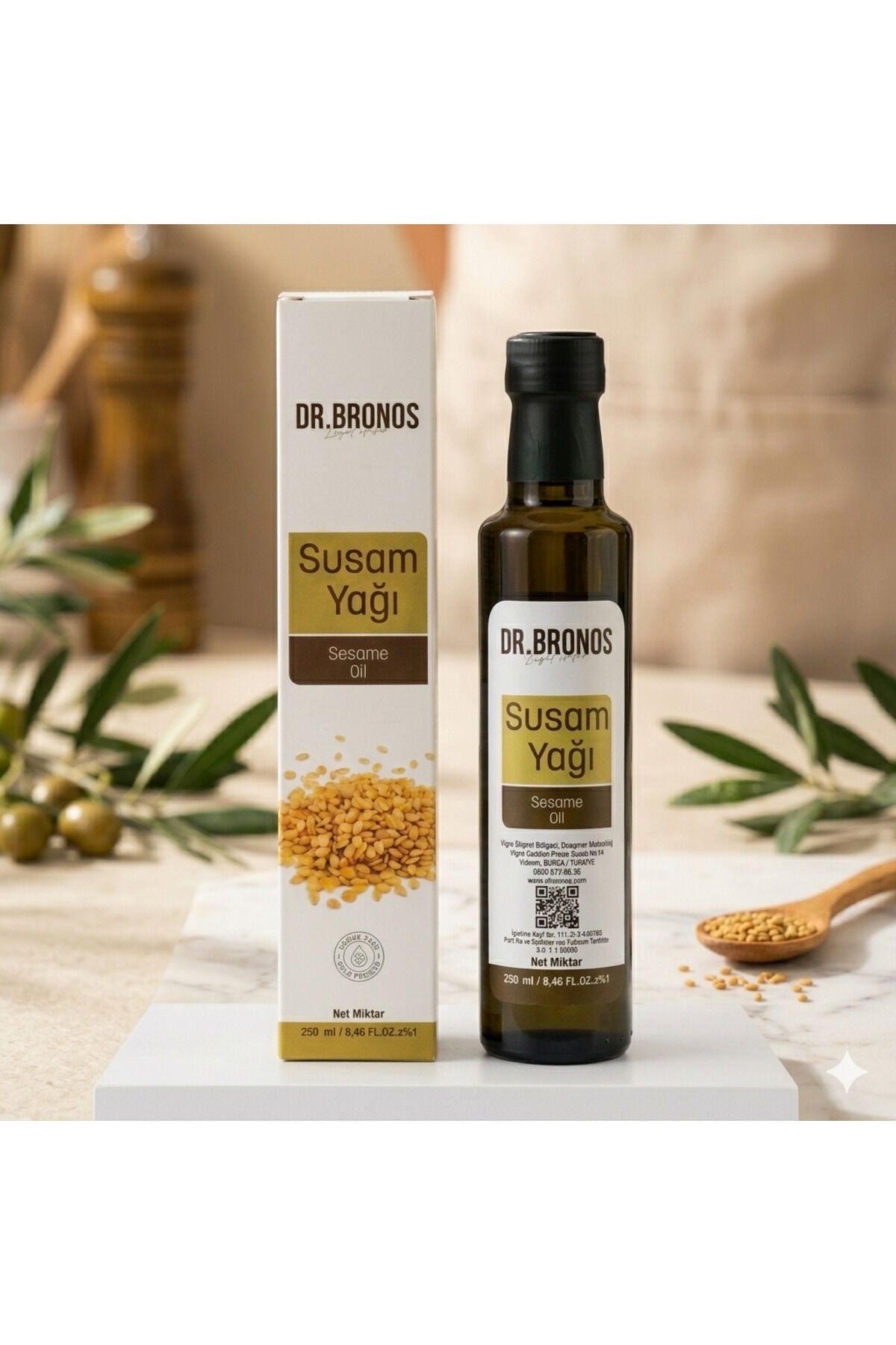 %100 Saf Susam Yağı 250 ml Soğuk Pres Doğal | Soğuk Sıkım Saf Bitkisel Bakım ve Beslenme Yağı