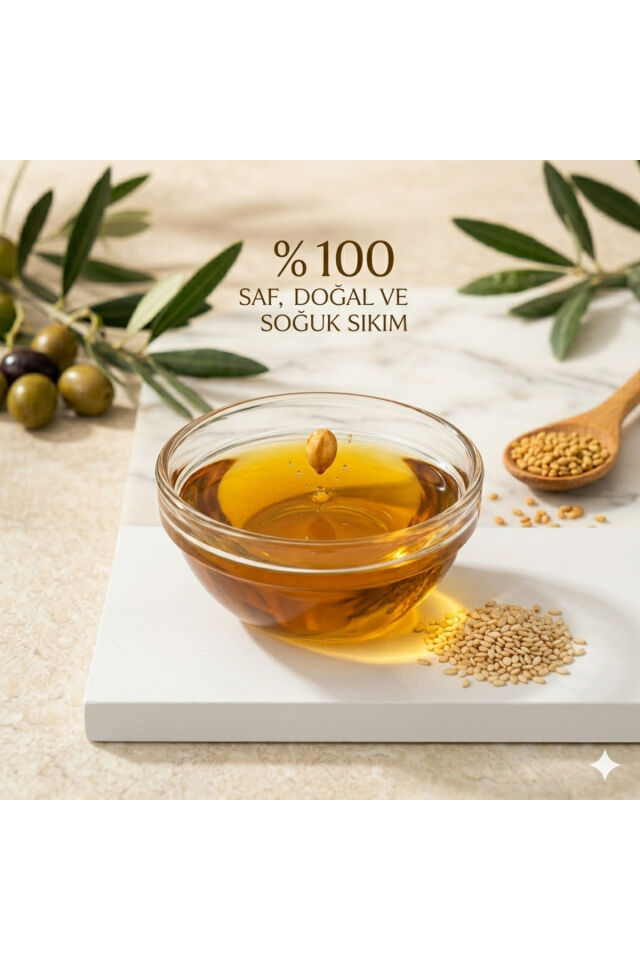 %100 Saf Susam Yağı 250 ml Soğuk Pres Doğal | Soğuk Sıkım Saf Bitkisel Bakım ve Beslenme Yağı