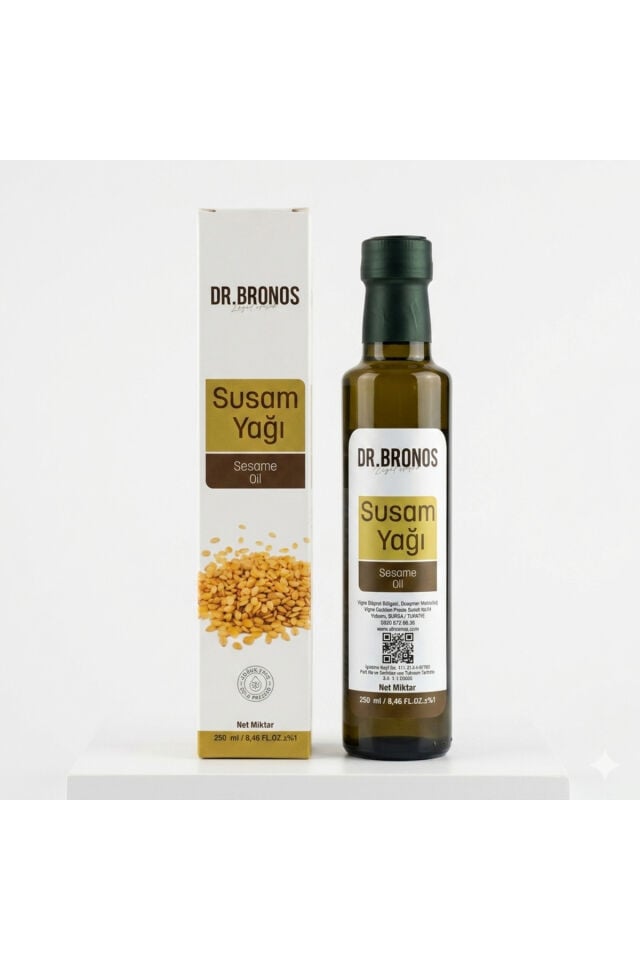 %100 Saf Susam Yağı 250 ml Soğuk Pres Doğal | Soğuk Sıkım Saf Bitkisel Bakım ve Beslenme Yağı