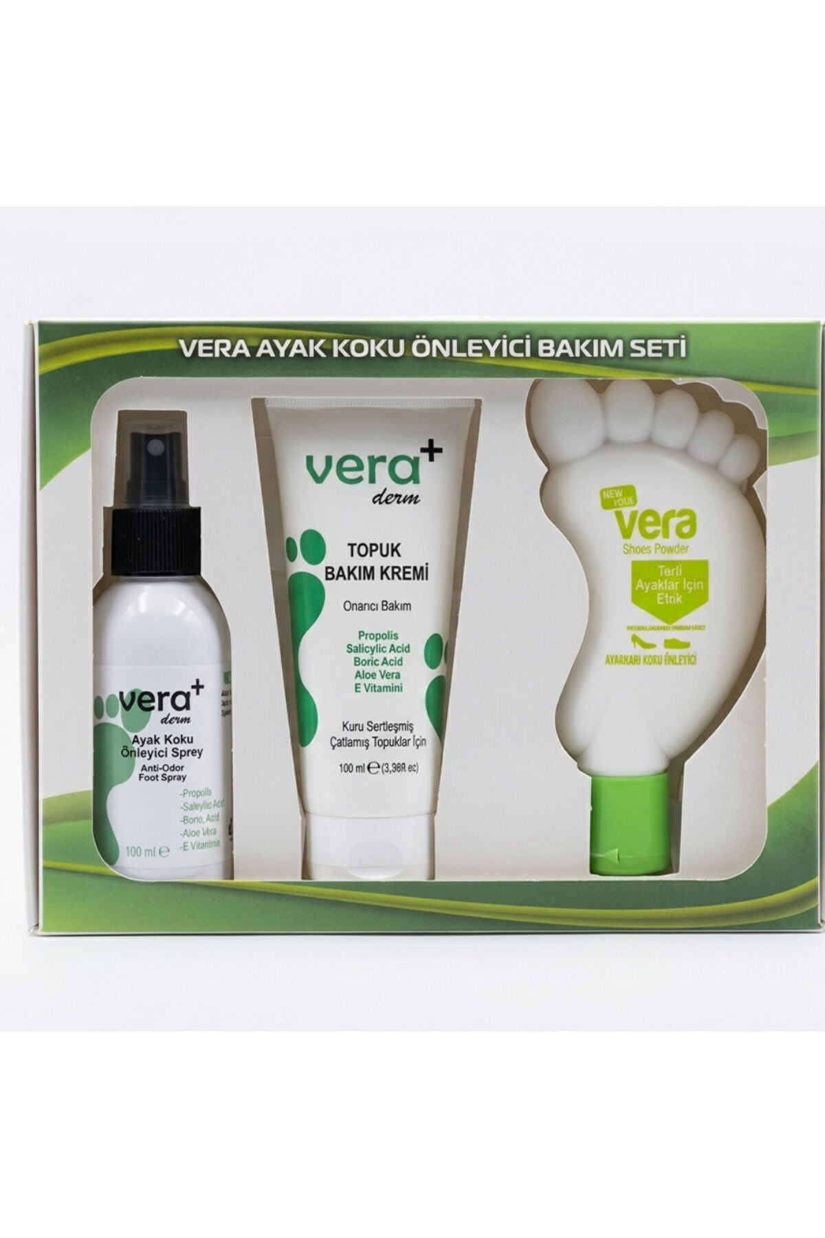 Vera Ayak Koku Önleyici Bakım Seti | Mantar, Koku ve Çatlak Karşıtı Özel Bakım Seti