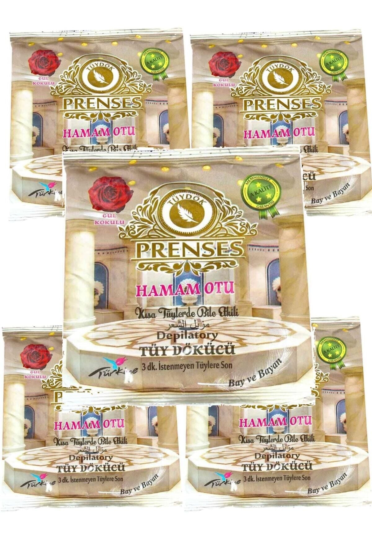Gül Kokulu Tüy Dökücü Hamam Otu Tozu 5'li Paket | Geleneksel Formül,Gül Kokulu, Pratik ve Hızlı Tüy Dökücü Vücut Bakım Tozu (5'li Avantajlı Paket)