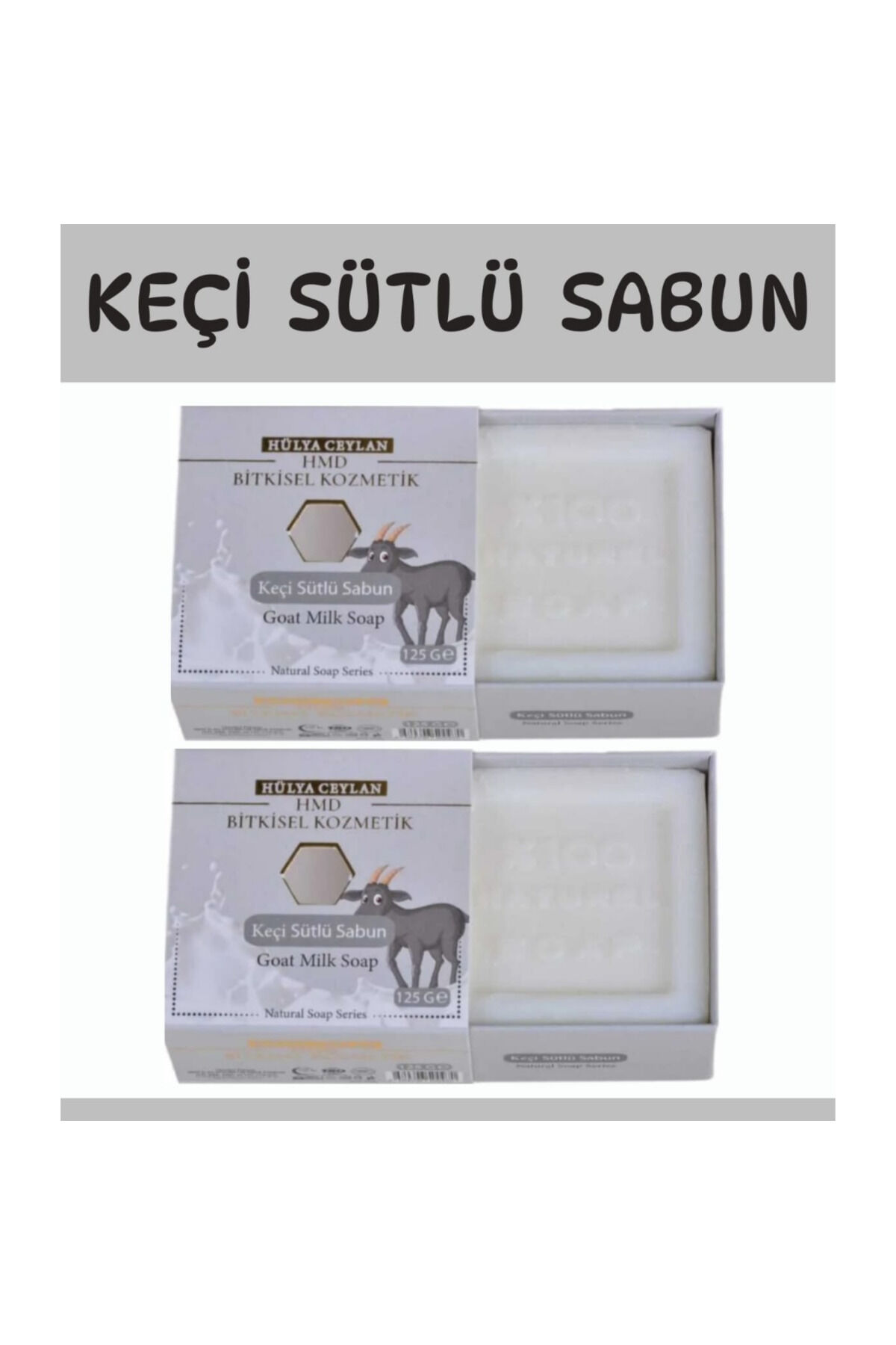 Keçi Sütü Sabunu 2 x 125 gr | Yoğun Besleyici, Nemlendirici ve Doğal Cilt Bakım Sabunu