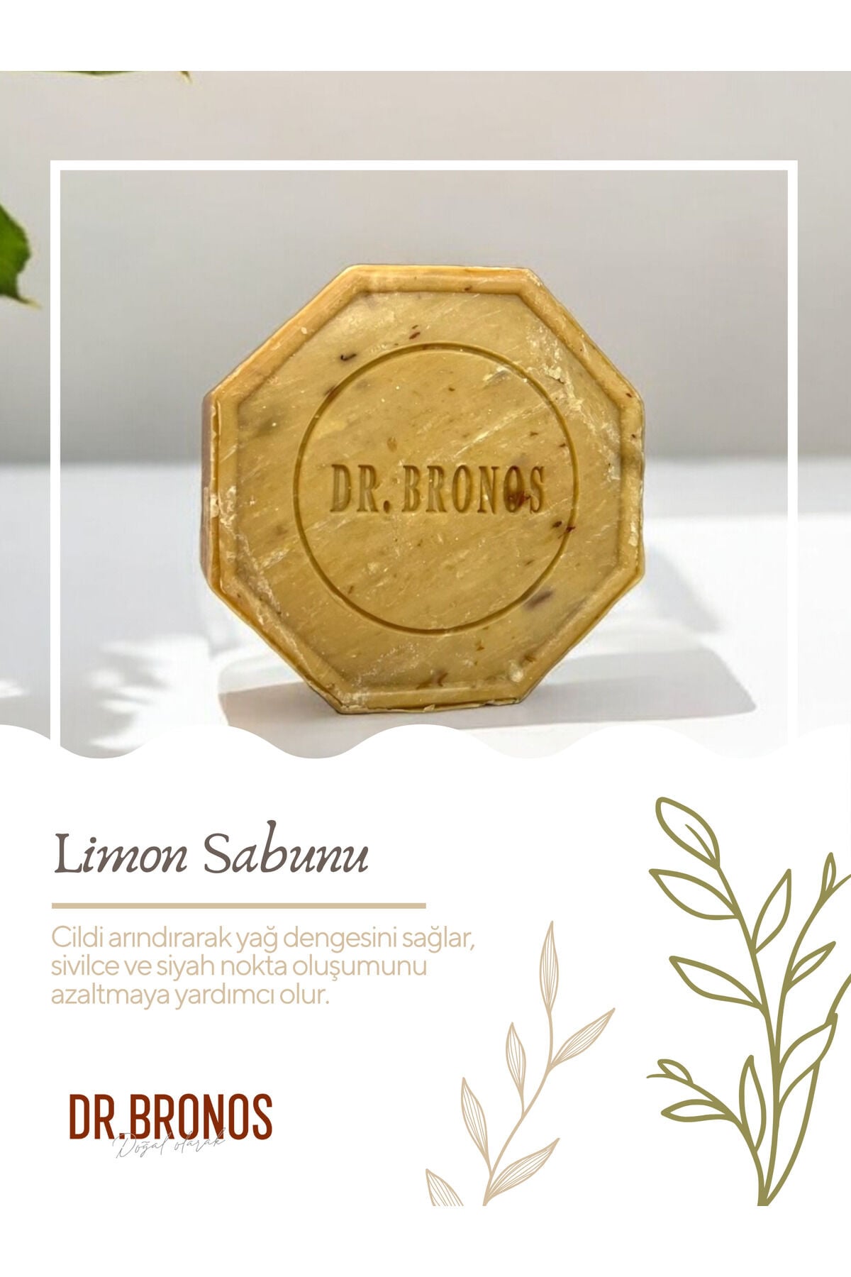 Doğal Limon Sabunu 125 gr | Canlandırıcı ve Yağ Dengeleyici Limon Özlü Cilt Bakım Sabunu