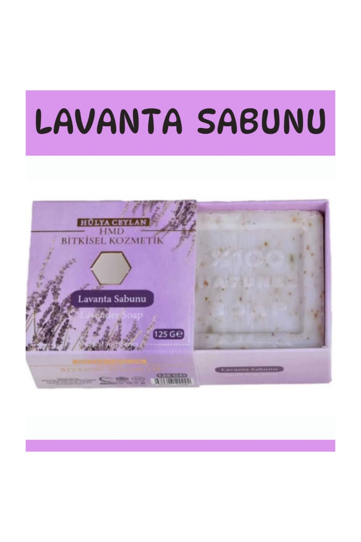 Lavanta Sabunu 125 gr | Sakinleştirici, Arındırıcı ve Rahatlatıcı Doğal Cilt Bakım Sabunu