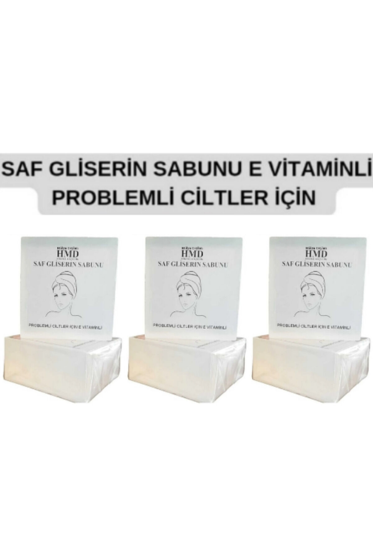 Saf Gliserin Sabunu 3 Adet | E Vitaminli Problemli Ciltler İçin Onarıcı, Besleyici ve Nemlendirici Doğal Cilt Bakım Sabunu