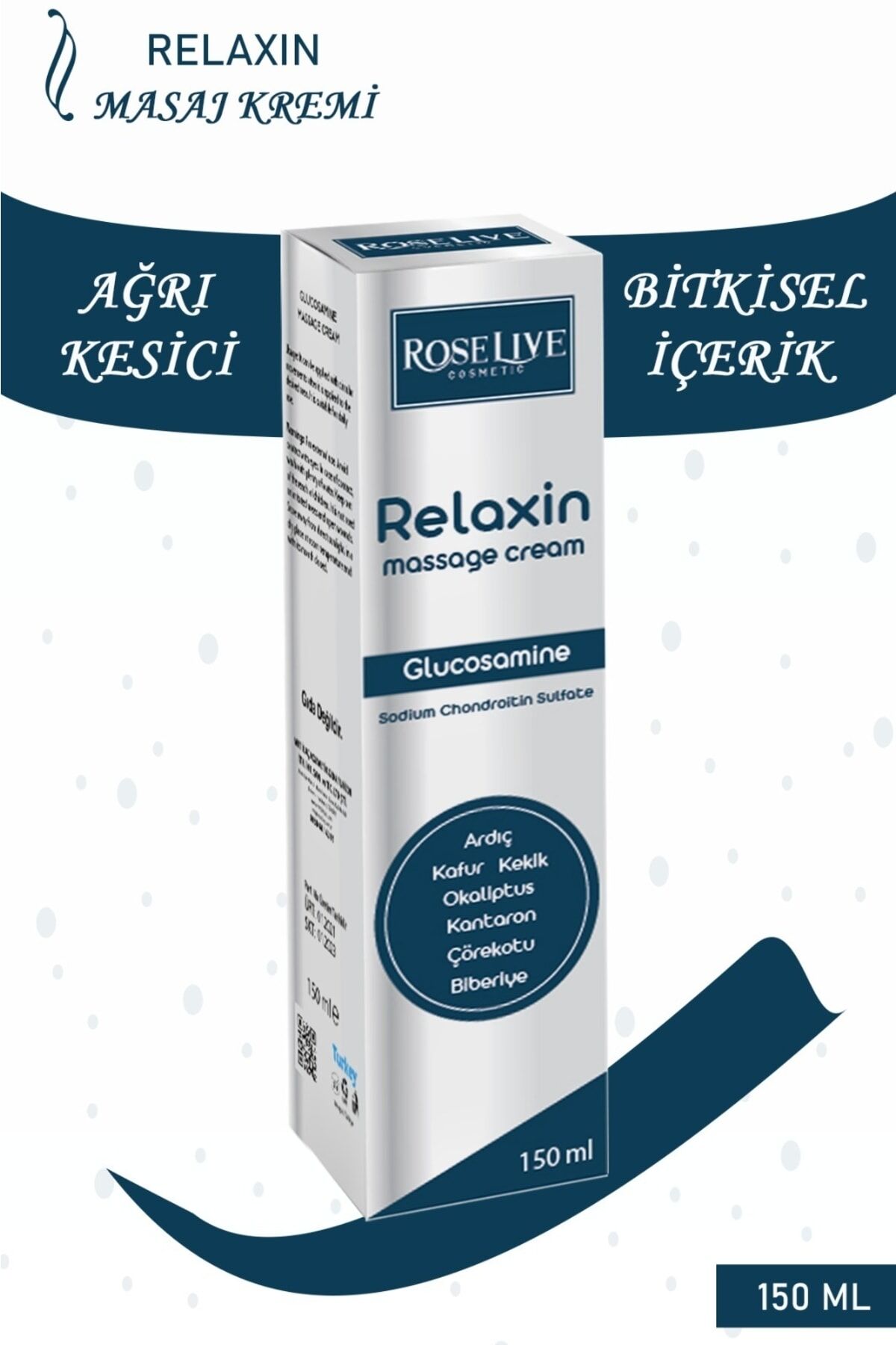 Ağrı Giderici ve Rahatlatıcı Masaj Kremi 150 ml | Ardıç, Kafur, Kekik, Kantaron, Okaliptüs, Çörek Otu ve Biberiye Özlü Özel Bakım Kremi