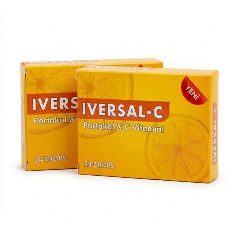 Iversal C Portakal Aromalı C Vitamini Pastil 60 g (24'lü Kutu)
