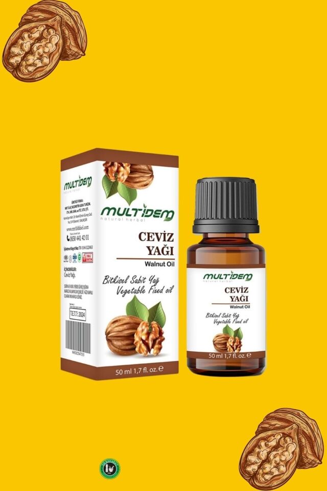 Ceviz Yağı 50 ml | Soğuk Sıkım Doğal Bitkisel Yağ, Bebek ve Çocuklar İçin Uygun, Besleyici ve Nemlendirici Bakım Yağı