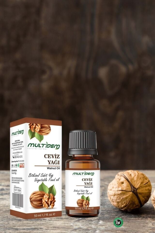 Ceviz Yağı 50 ml | Soğuk Sıkım Doğal Bitkisel Yağ, Bebek ve Çocuklar İçin Uygun, Besleyici ve Nemlendirici Bakım Yağı