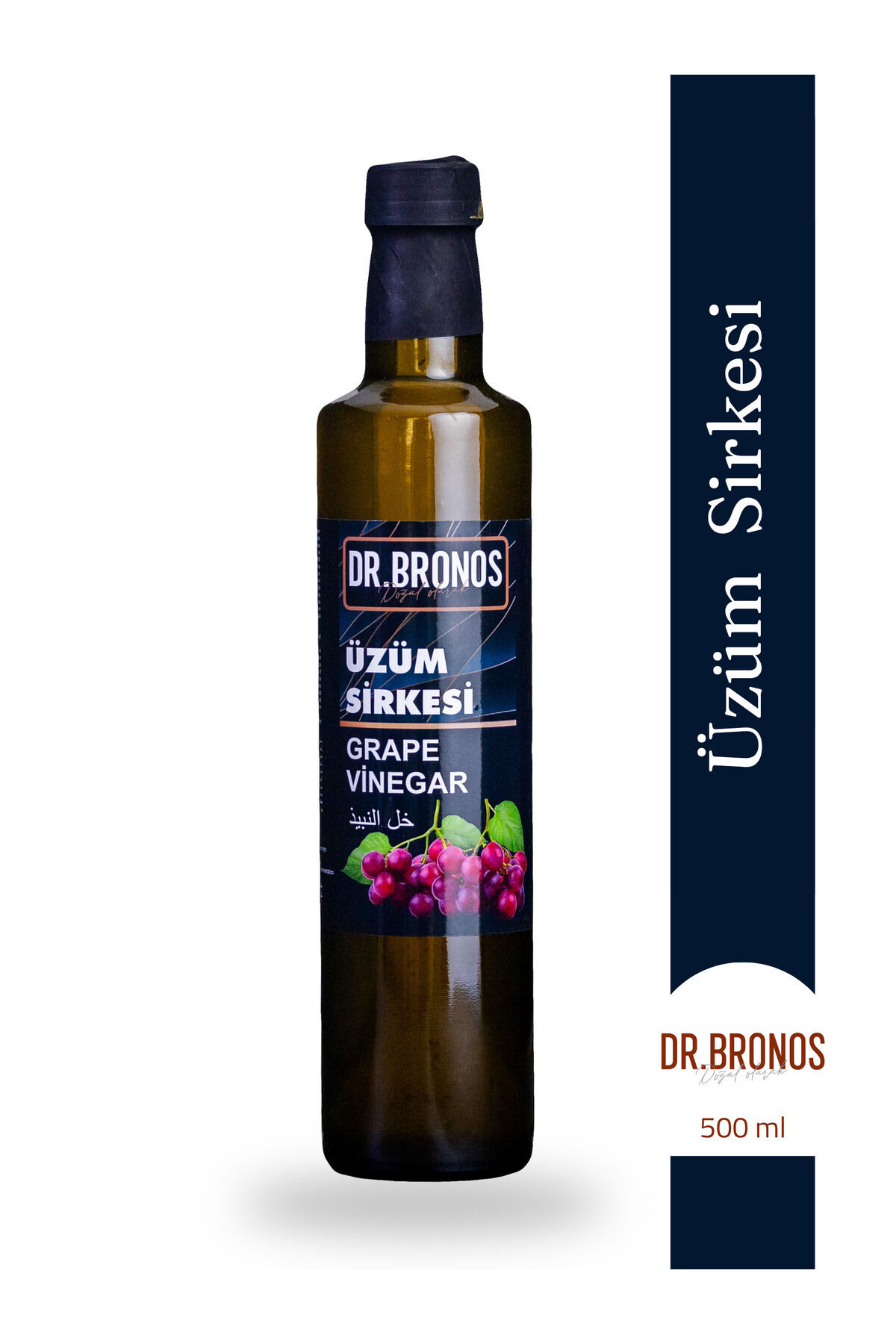 Üzüm Sirkesi 500 ml Cam Şişe | Doğal Fermantasyon Geleneksel Üzüm Sirkesi