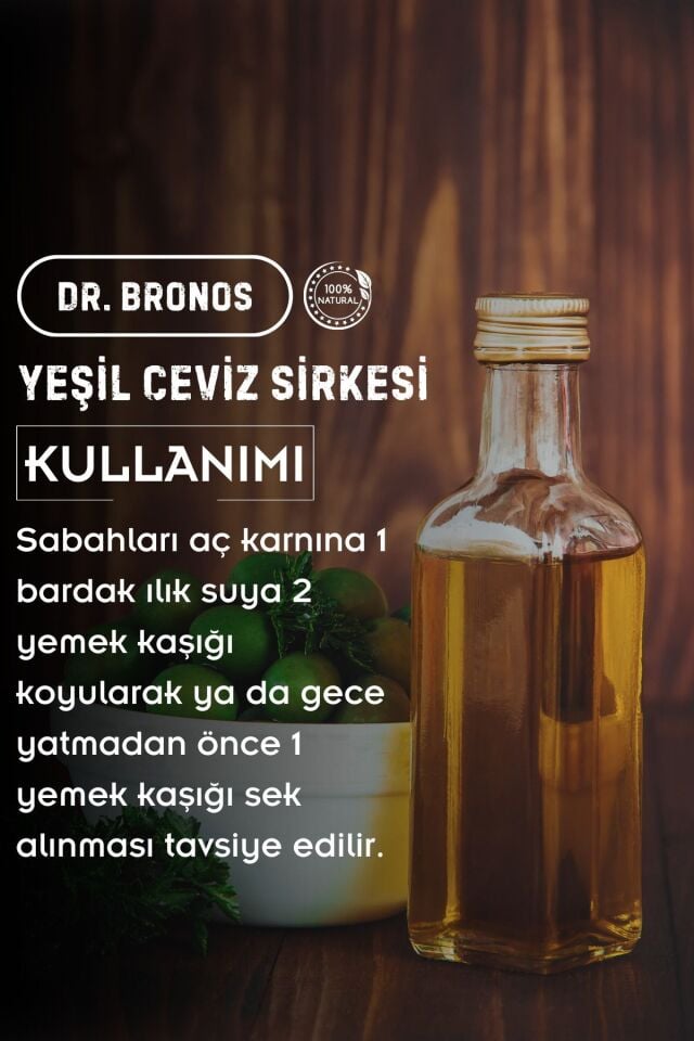 Yeşil Ceviz Sirkesi 500 ml Cam Şişe | Doğal Fermantasyon Geleneksel Destek Sirkesi