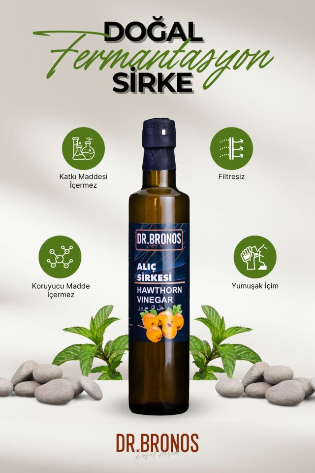 Alıç Sirkesi 500 ml Cam Şişe | Doğal Fermantasyon Geleneksel Destek Sirkesi
