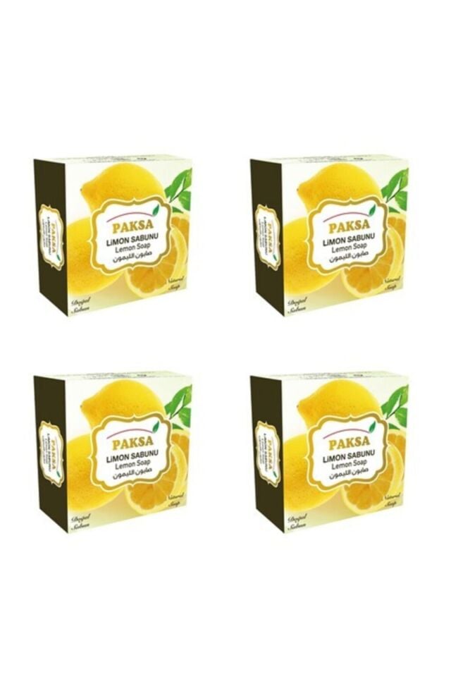 Doğal Limon Sabunu 4x125 gr | Doğal Bitkisel Katı Sabun, Canlandırıcı, Ferahlatıcı ve Arındırıcı Cilt ve Vücut Bakım Sabunu (4'lü Ekonomik Paket)
