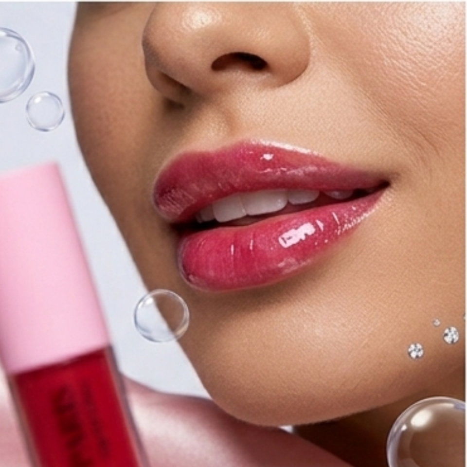 Simli Dudak Parlatıcısı Lip Oil Gloss - Yoğun Nemlendirici & Dolgunlaştırıcı Karpuz Çilek Dudak Yağı 5 ml | Simli Lip Gloss, Dolgunlaştırıcı ve Besleyici Dudak Bakım Yağı