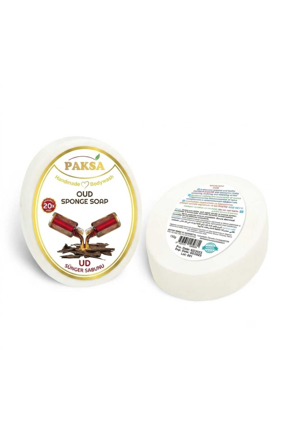 Doğal Ud Süngerli Duş Sabunu 125 gr | Doğal Bitkisel Duş Sabunu, Peeling Etkili, Odunsu ve Kalıcı Kokulu, Nemlendirici Vücut Bakım Sabunu