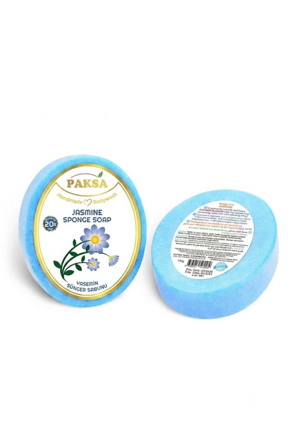 Doğal Yasemin Özlü Süngerli Duş Sabunu 125 gr | Doğal Bitkisel Duş Sabunu, Peeling Etkili, Ferahlatıcı ve Nemlendirici Vücut Bakım Sabunu