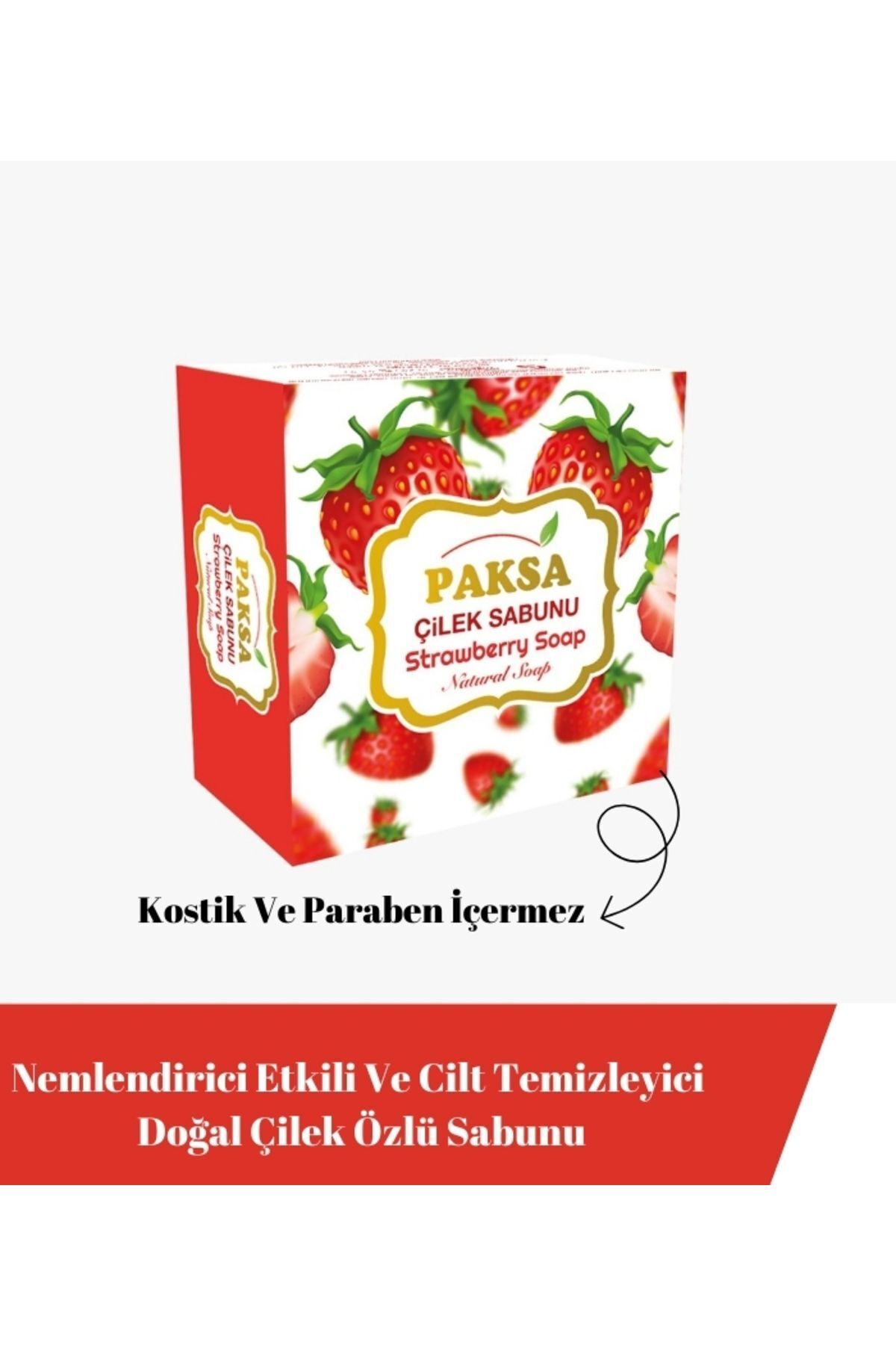 Doğal Çilek Sabunu 2 x 125 gr | Doğal Bitkisel Sabun, Canlandırıcı, Ferahlatıcı ve Besleyici Çoklu Meyve Özlü Cilt Bakım Sabunu Paketi