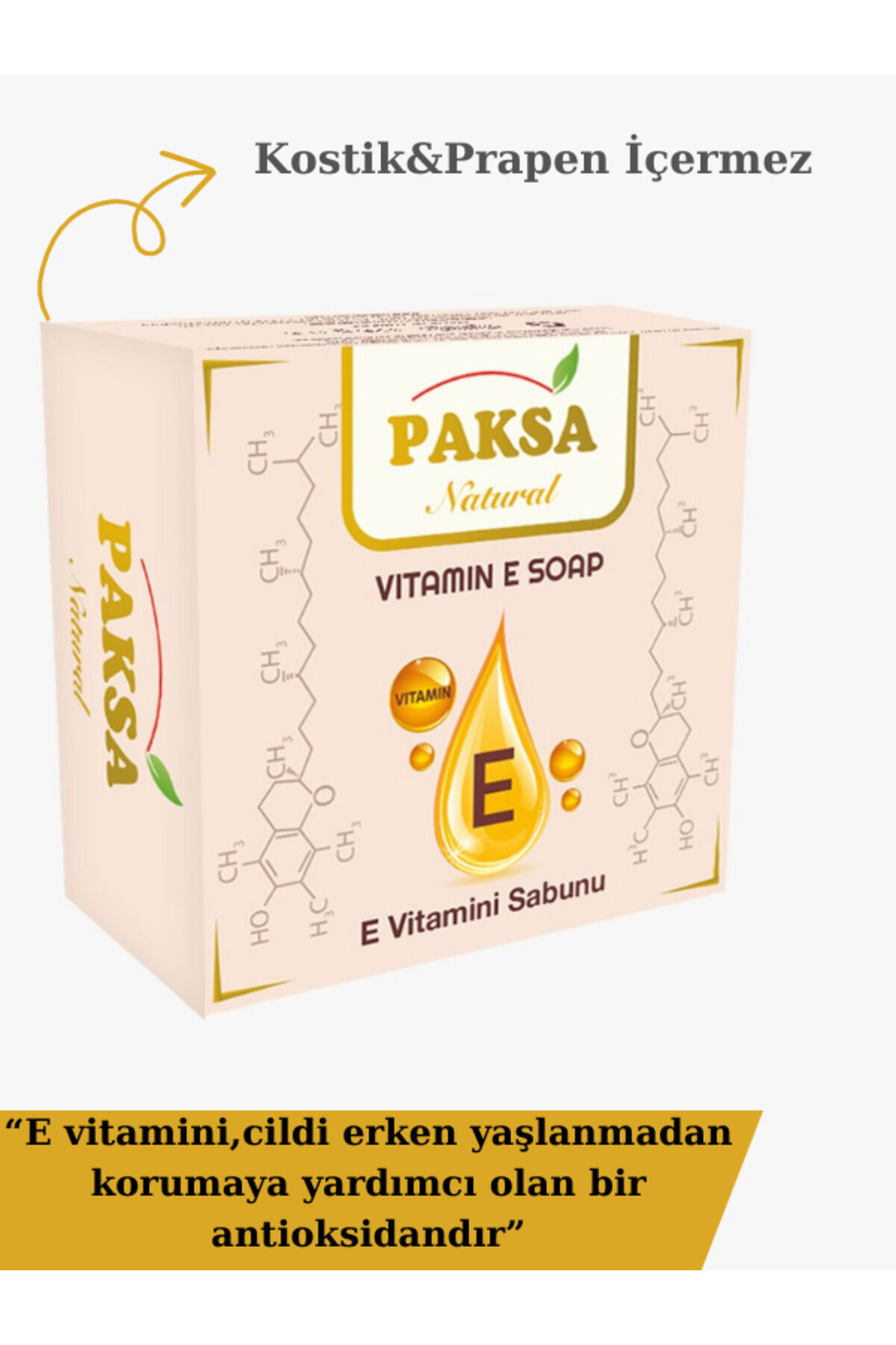 E Vitaminli Sabun 125 gr | Doğal Bitkisel Sabun, Yoğun Nemlendirici, Antioksidan Etkili ve Besleyici Cilt Bakım Sabunu