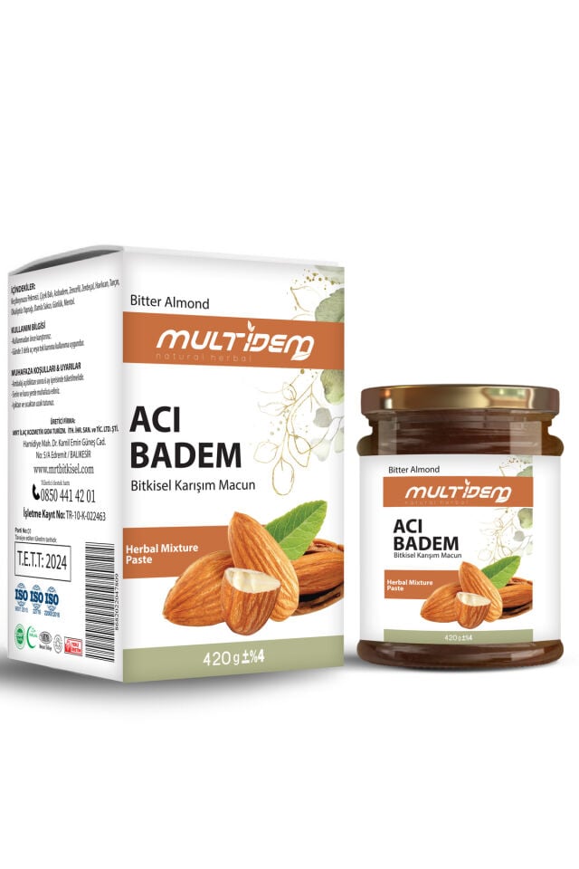 Acı Badem Macunu 420 gr | Doğal Bitkisel Macun, Geleneksel Gıda, Öksürük ve Solunum Yolu Destekleyici Besleyici Karışım