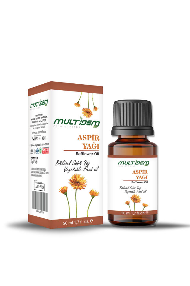 Aspir Yağı 50 mL | Doğal Bitkisel Sabit Yağ, Metabolizma Destekleyici, Besleyici ve Cilt ile Saç Bakım Yağı
