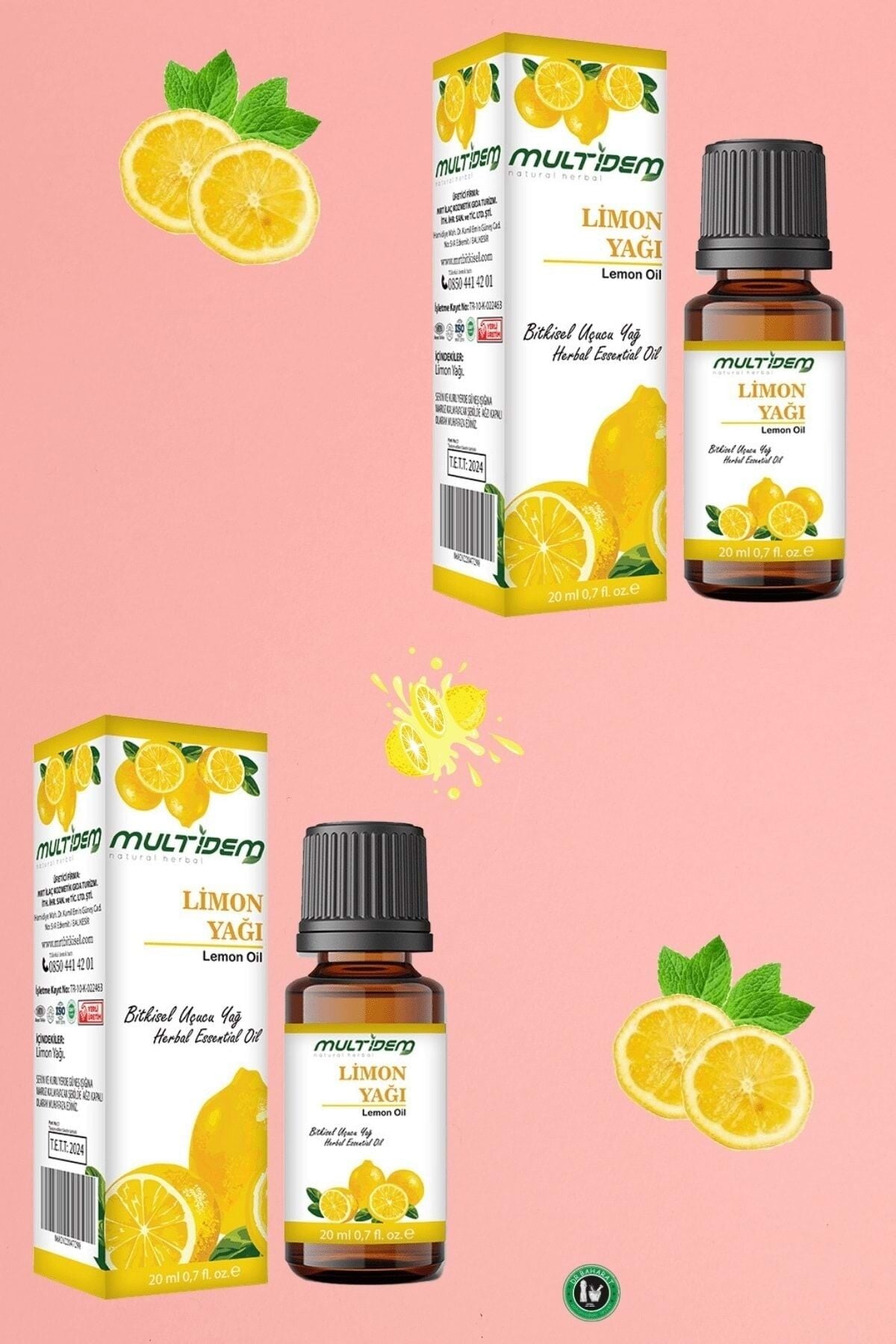 Limon Uçucu Yağı 20 mL | Saf Uçucu Yağ, Canlandırıcı, Arındırıcı ve Ferahlatıcı Aromaterapik Cilt Bakım Yağı