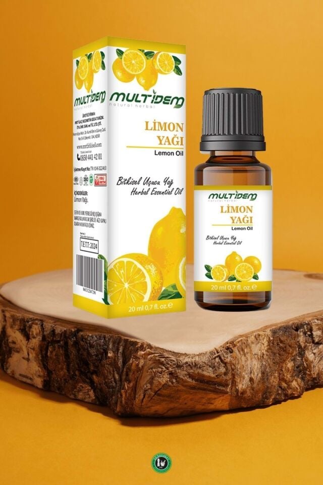 Limon Uçucu Yağı 20 mL | Saf Uçucu Yağ, Canlandırıcı, Arındırıcı ve Ferahlatıcı Aromaterapik Cilt Bakım Yağı