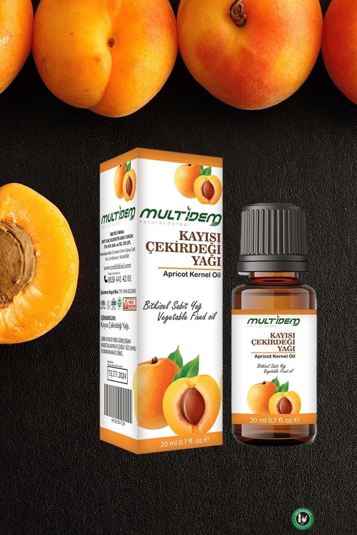 Kayısı Çekirdeği Sabit Yağı 20 mL | Doğal Bitkisel Sabit Yağ, Yoğun Nemlendirici, Besleyici ve Yenileyici Cilt ve Yüz Bakım Yağı