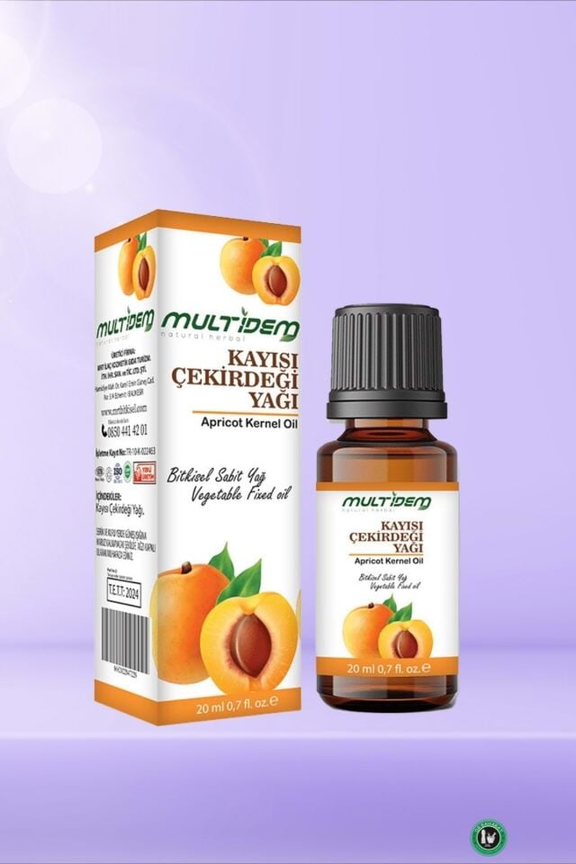 Kayısı Çekirdeği Sabit Yağı 20 mL | Doğal Bitkisel Sabit Yağ, Yoğun Nemlendirici, Besleyici ve Yenileyici Cilt ve Yüz Bakım Yağı