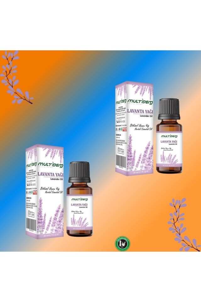 Lavanta Uçucu Yağı 2x20 mL | Saf Uçucu Yağ, Yatıştırıcı, Rahatlatıcı ve Dengeleyici Aromaterapik Cilt Bakım Yağı (İkili Avantaj Paketi)