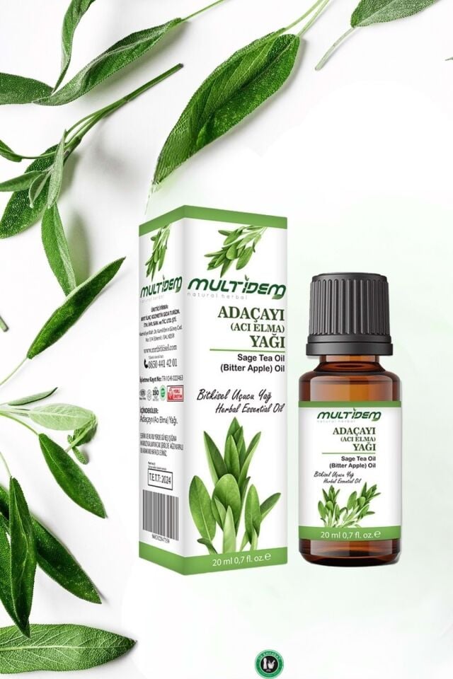 Adaçayı (Acı Elma) Uçucu Yağı 20 mL | Saf Uçucu Yağ, Arındırıcı, Dengeleyici ve Canlandırıcı Aromaterapik Cilt Bakım Yağı