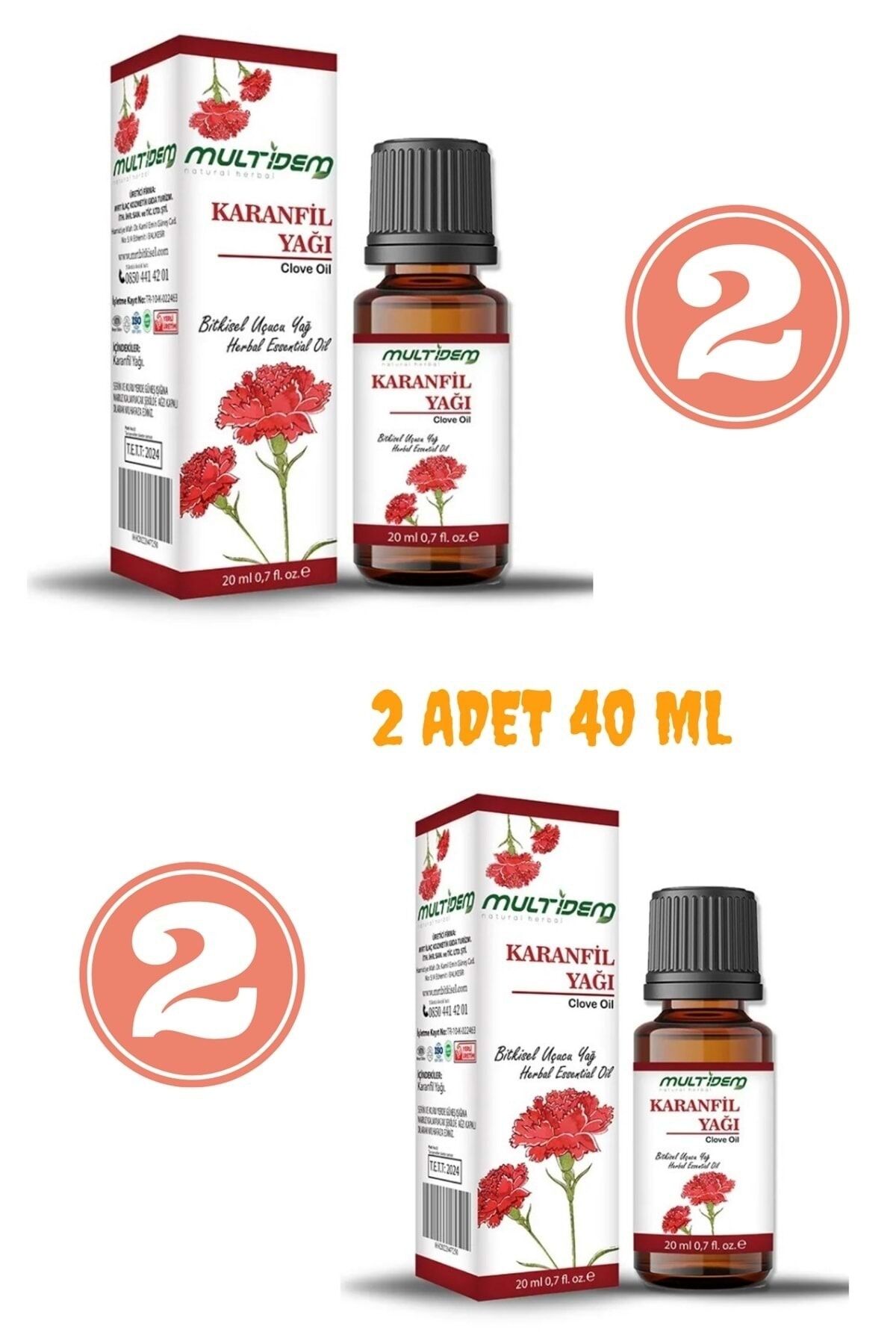 Karanfil Uçucu Yağı 20 mL | Saf Uçucu Yağ, Isınma ve Rahatlama Sağlayan, Aromaterapik Cilt Bakım Yağı
