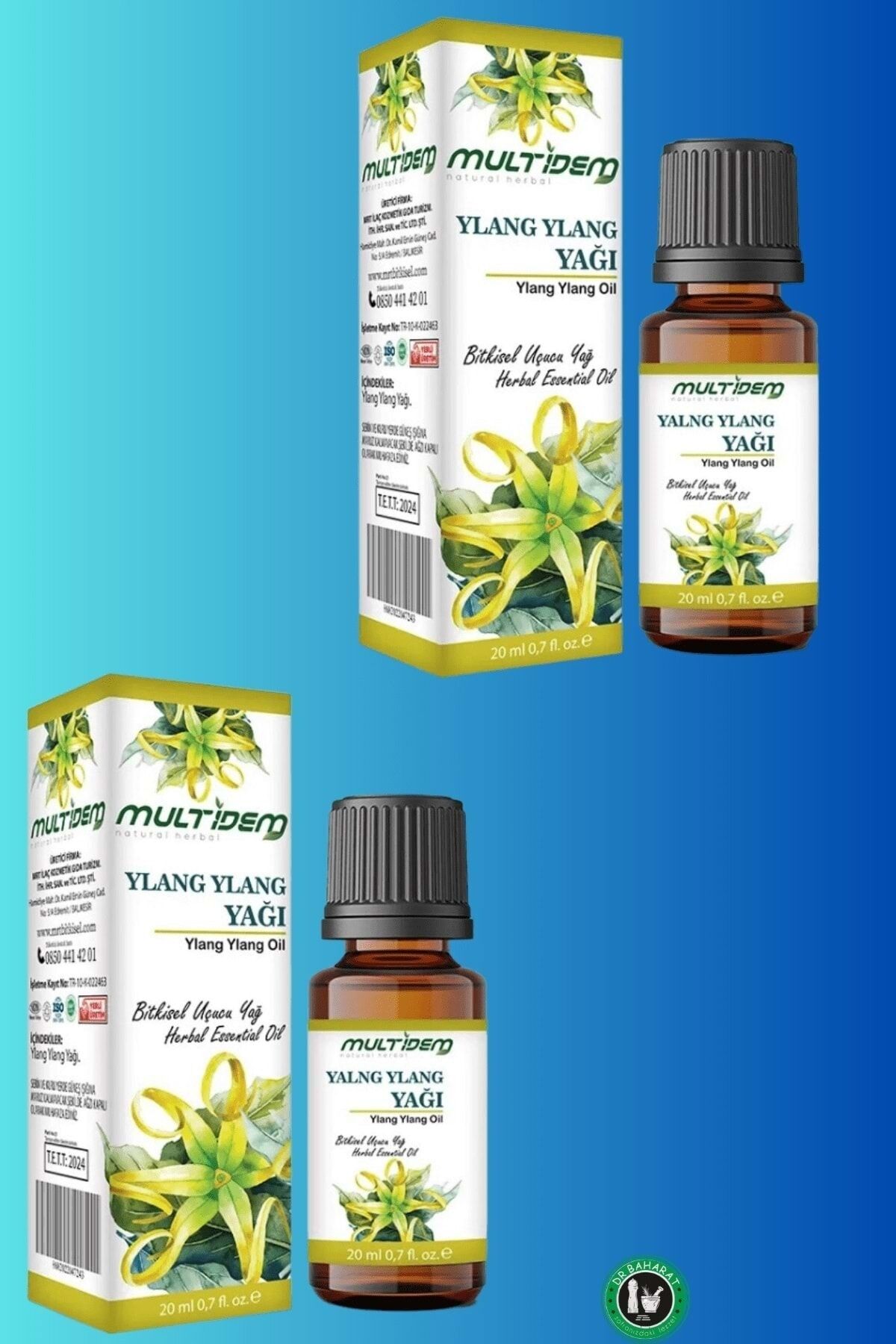 Ylang Ylang Uçucu Yağı 20 mL | Saf Uçucu Yağ, Rahatlatıcı, Dengeleyici ve Aromaterapik Cilt ve Saç Bakım Yağı