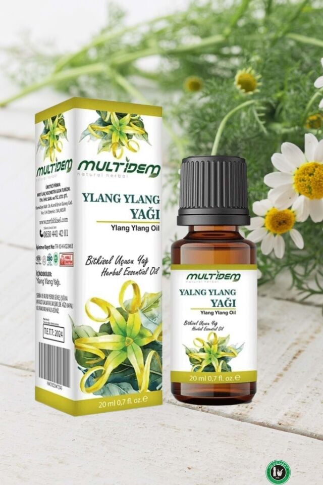 Ylang Ylang Uçucu Yağı 20 mL | Saf Uçucu Yağ, Rahatlatıcı, Dengeleyici ve Aromaterapik Cilt ve Saç Bakım Yağı
