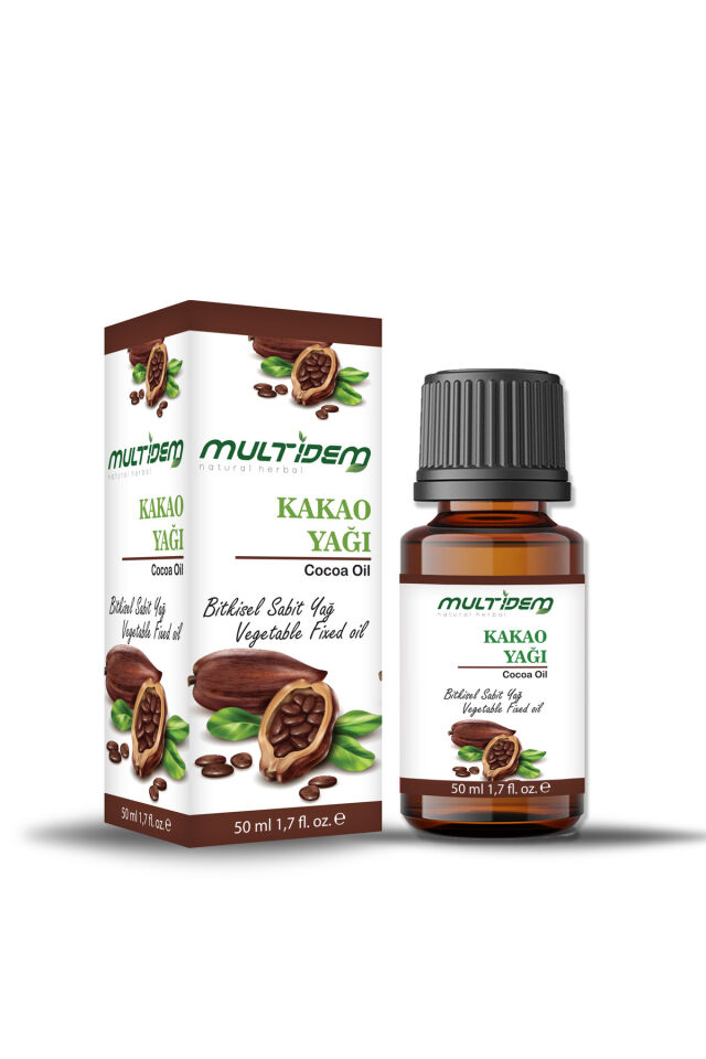 Kakao Yağı 50 mL | Doğal Bitkisel Bakım Yağı, Yoğun Nemlendirici, Besleyici ve Koruyucu Cilt Bakım Yağı