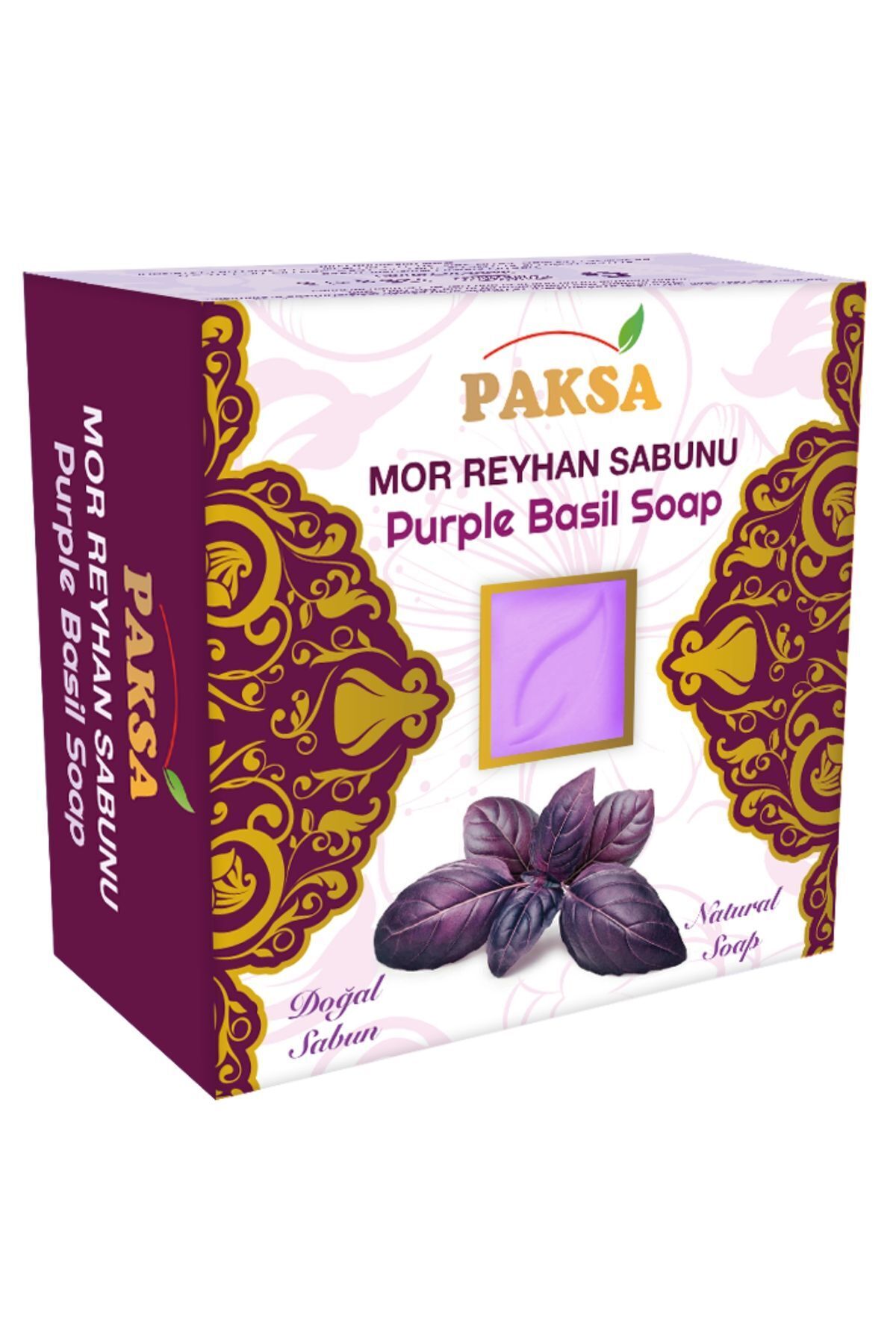 Mor Reyhan Sabunu 125 g | Doğal Bitkisel Sabun, Cilt ve Saç Temizleyici, Canlandırıcı ve Arındırıcı Doğal Bakım Sabunu