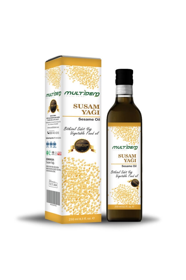 Susam Yağı 250 mL | Soğuk Sıkım, Bitkisel Bakım ve Gıda Amaçlı Kullanıma Uygun, Yoğun Besleyici ve Nemlendirici Yağ