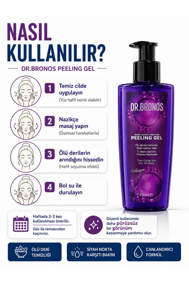 Collagen Peeling Jel 150 ml | Sıkılaştırıcı ve Yenileyici Cilt Bakım Peelingi