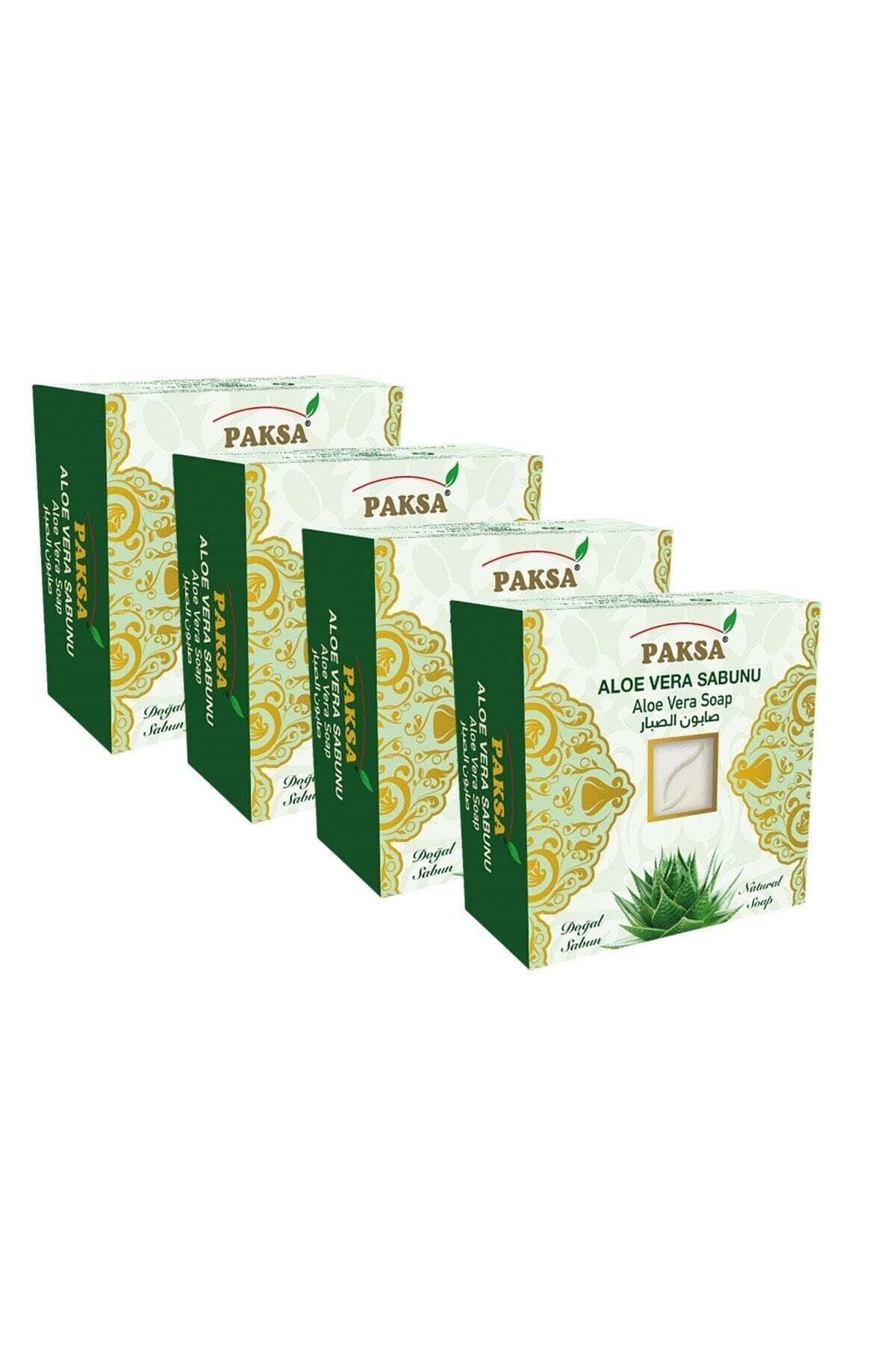 Aloe Vera Sabunu 4 x 125 gr | Aloe Vera Özlü, Yatıştırıcı, Nemlendirici ve Ferahlatıcı Bakım Sabun Seti