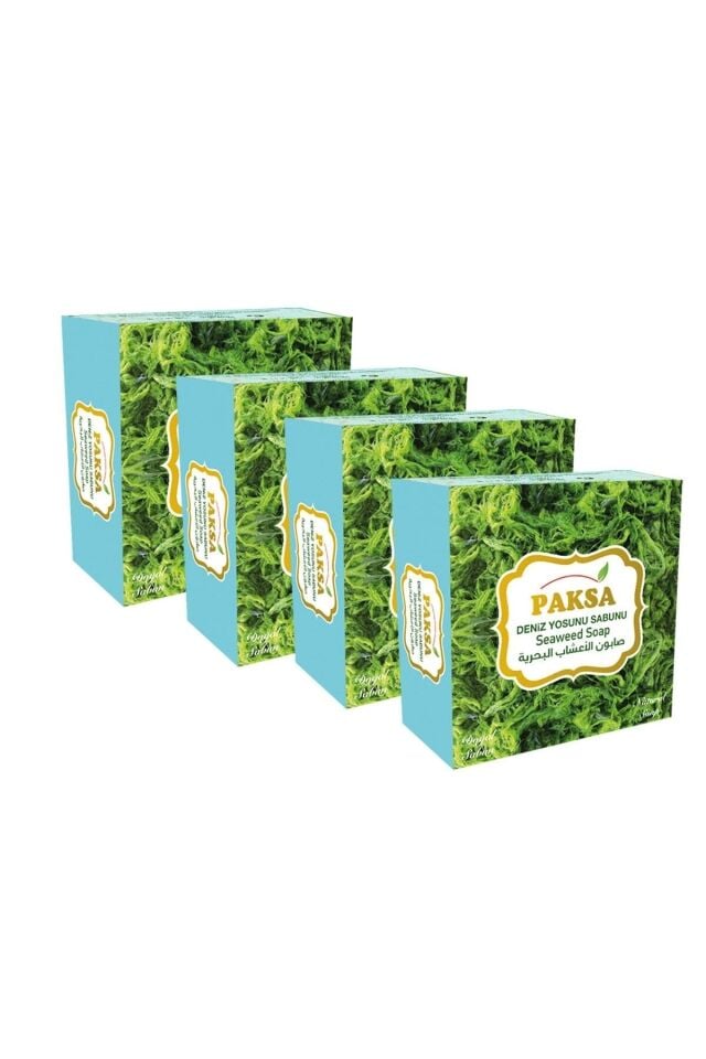 Deniz Yosunu Sabunu 4 x 125 gr | Deniz Yosunu Özlü, Canlandırıcı, Arındırıcı ve Yenileyici Bakım Sabun Seti