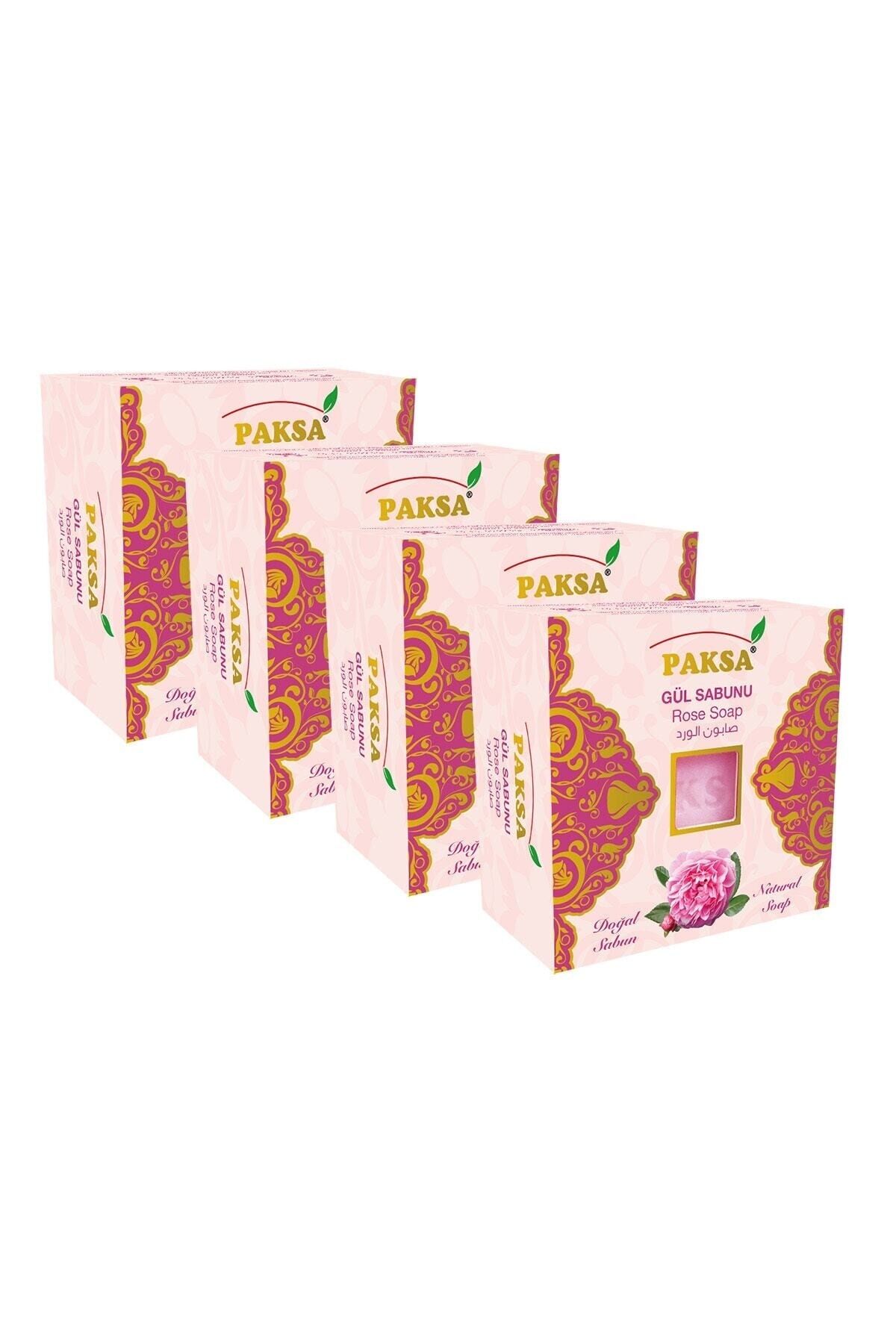 Gül Sabunu 4 x 125 gr | Gül Özlü, Ferahlatıcı, Nemlendirici ve Canlandırıcı Bakım Sabun Seti