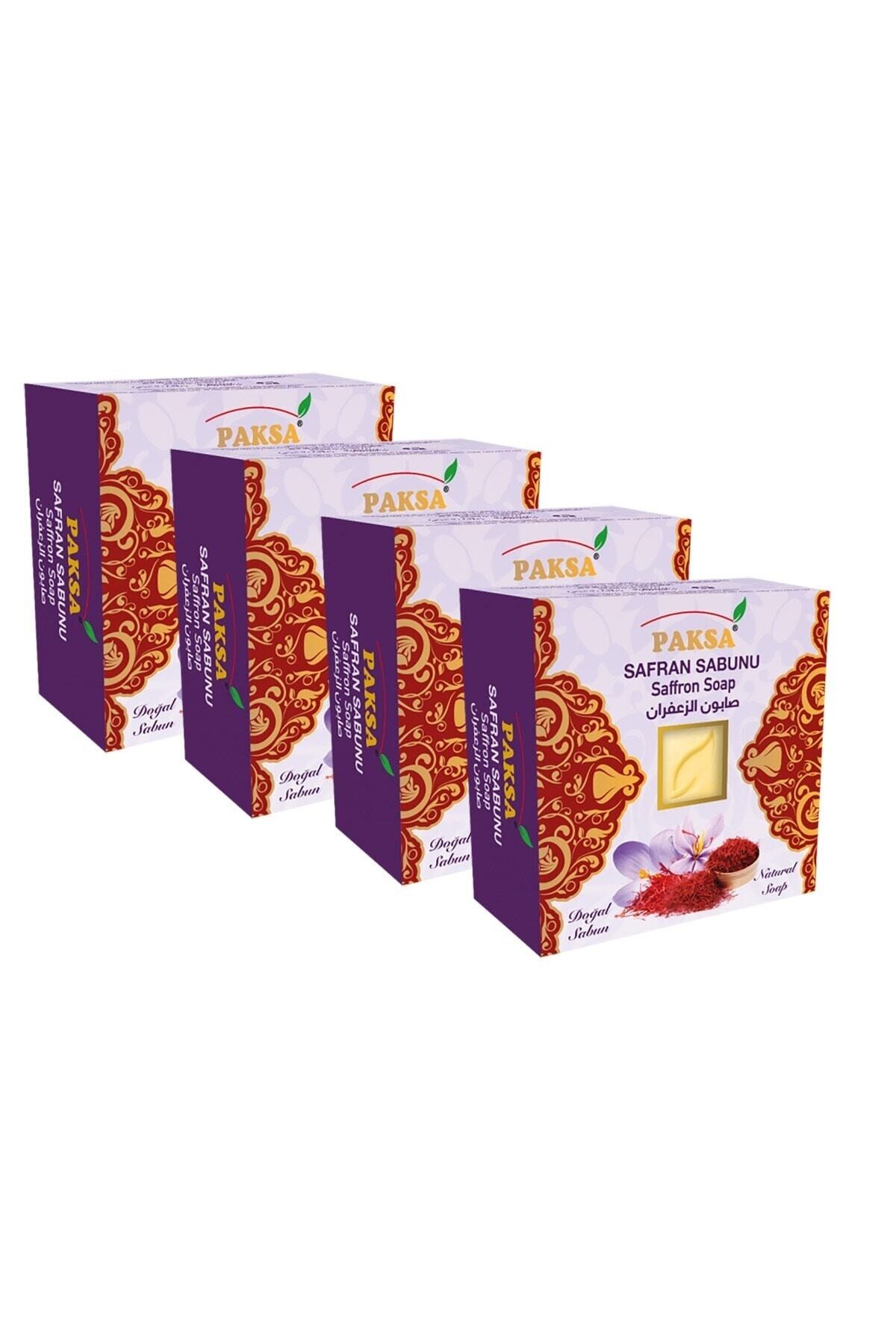 Safran Sabunu 4 x 125 gr | Safran Özlü, Aydınlatıcı, Canlandırıcı ve Özel Bakım Sabun Seti