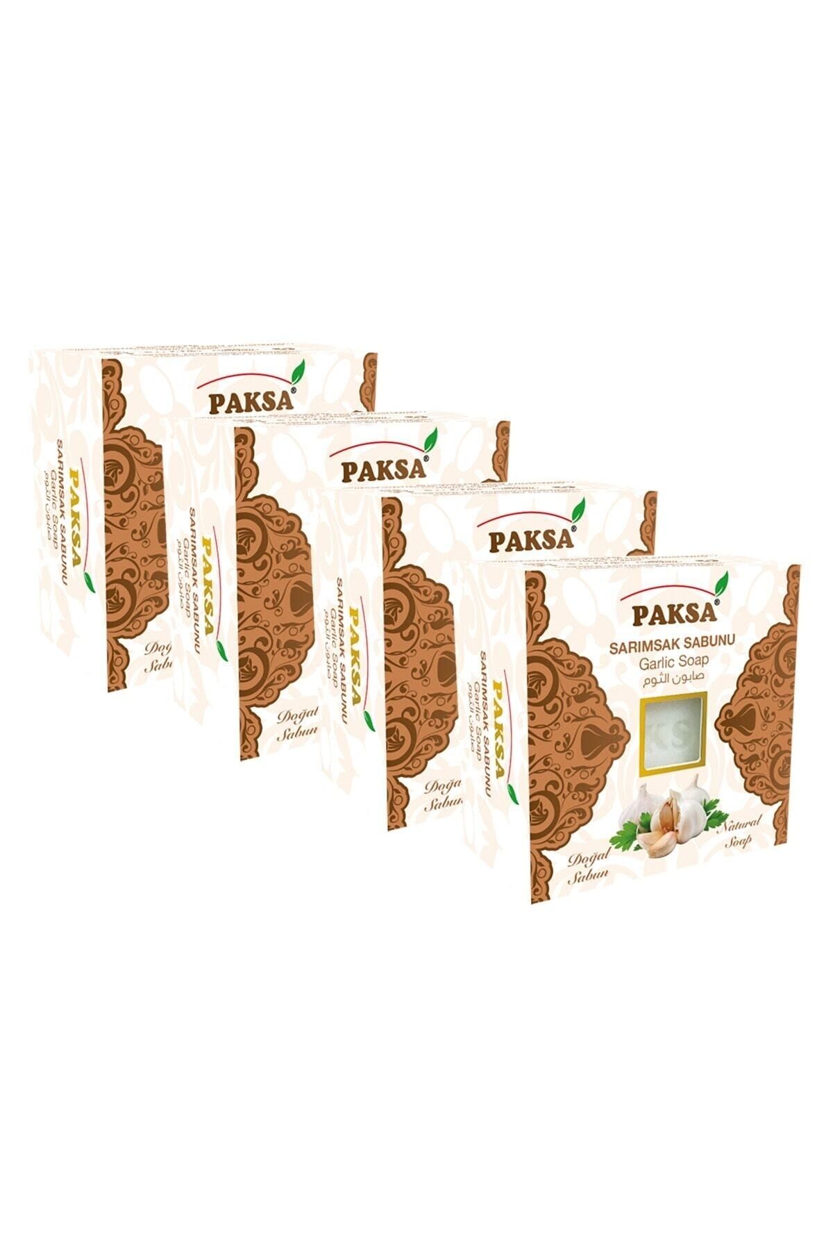 Sarımsak Sabunu 4 x 125 gr | Sarımsak Özlü, Güçlendirici, Besleyici ve Saç-Cilt Bakım Sabun Seti