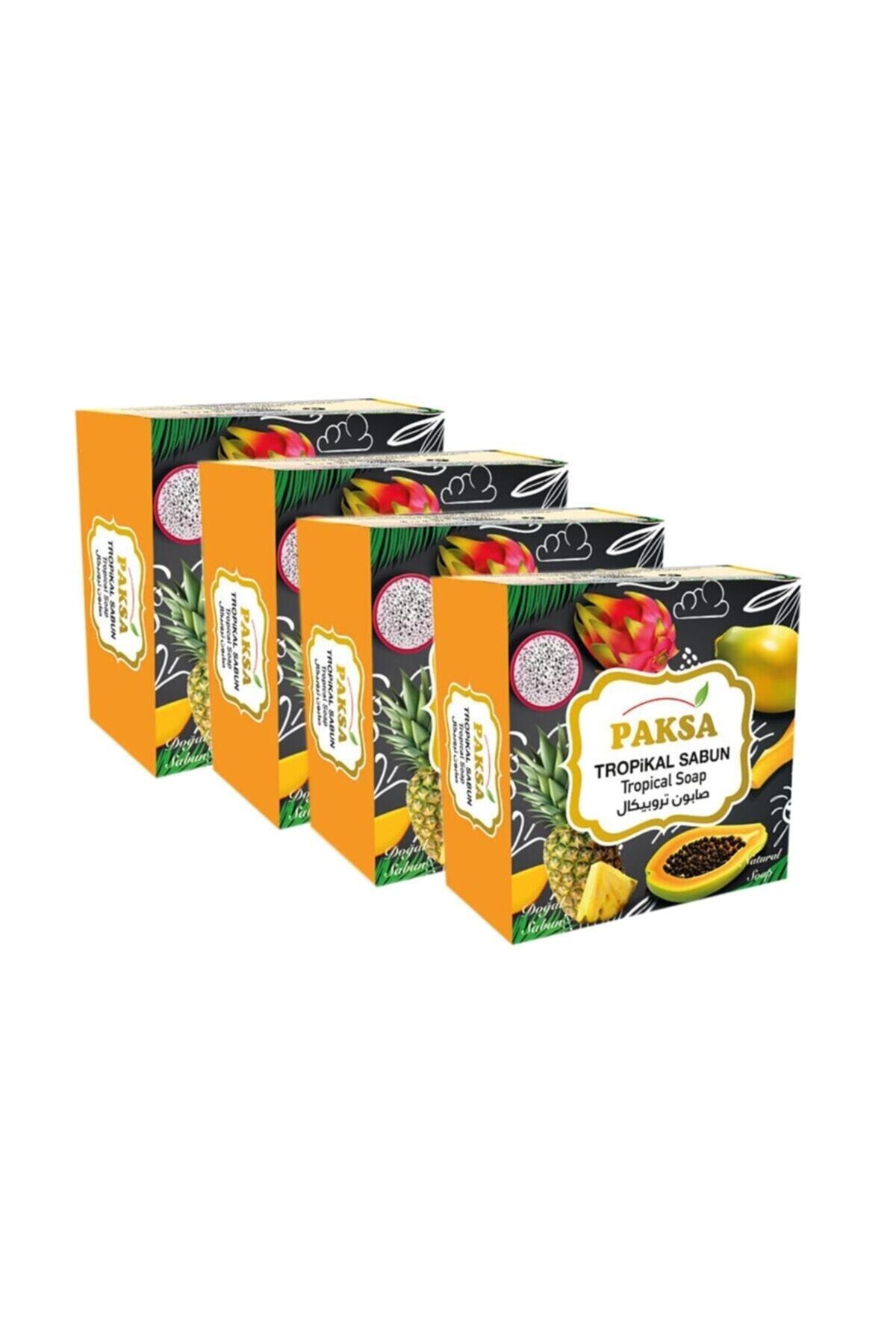 Tropikal Sabun 4 x 125 gr | Tropikal Meyve Özlü, Canlandırıcı, Ferahlatıcı ve Nemlendirici Bakım Sabun Seti